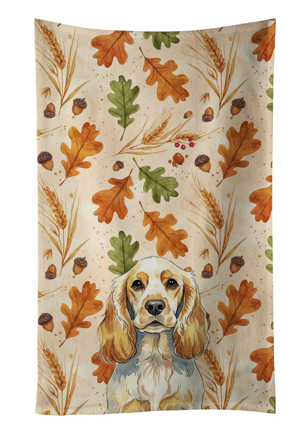 Caroline's Treasures Lemon Roan English Cocker Spaniel Heirloom Fall Kitchen Towel