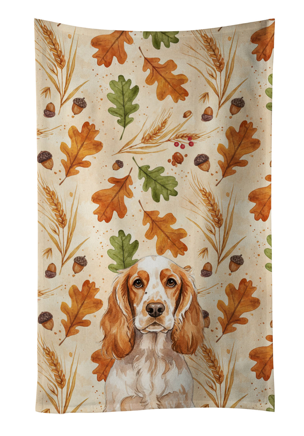 Caroline's Treasures Orange Roan English Cocker Spaniel Heirloom Fall Kitchen Towel