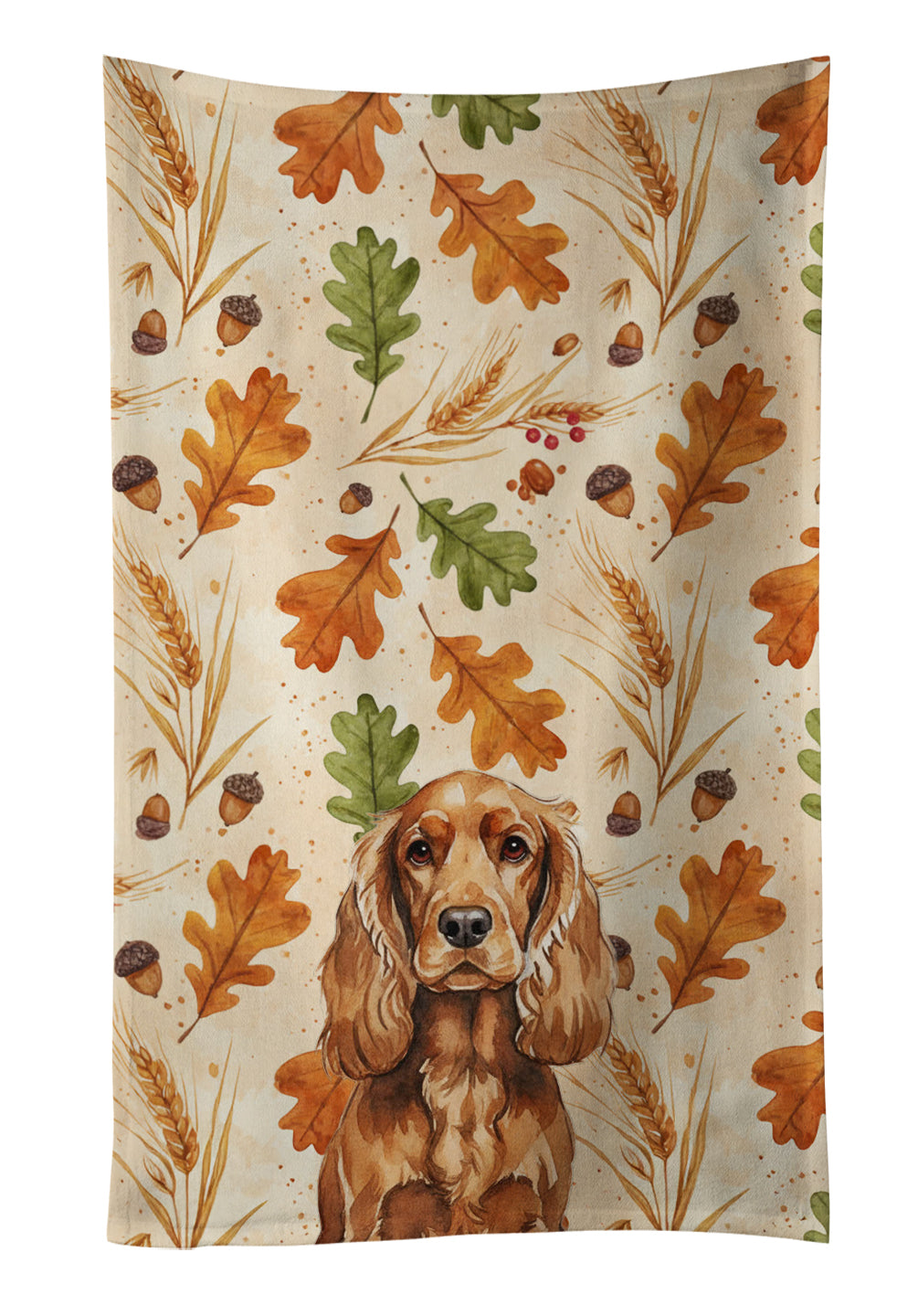 Caroline's Treasures Red English Cocker Spaniel Heirloom Fall Kitchen Towel