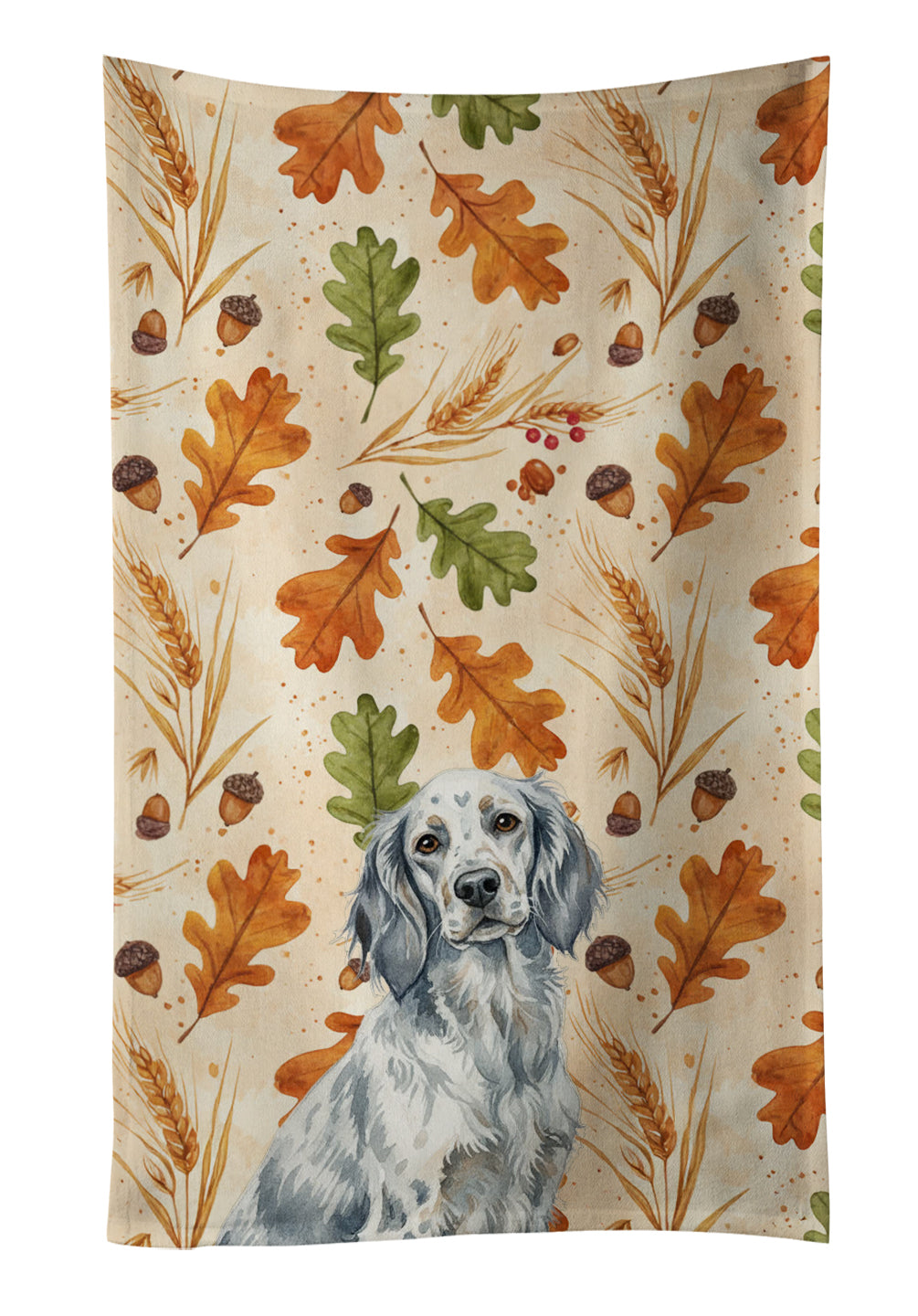 Caroline's Treasures Blue Belton English Setter Heirloom Fall Kitchen Towel