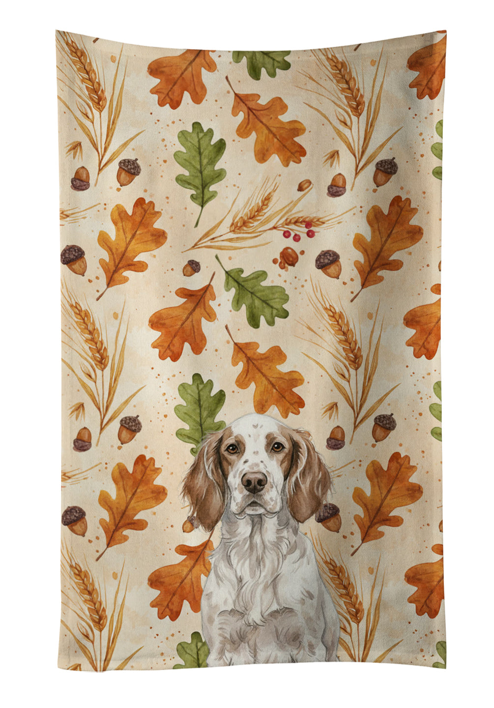 Caroline's Treasures Liver Belton English Setter Heirloom Fall Kitchen Towel