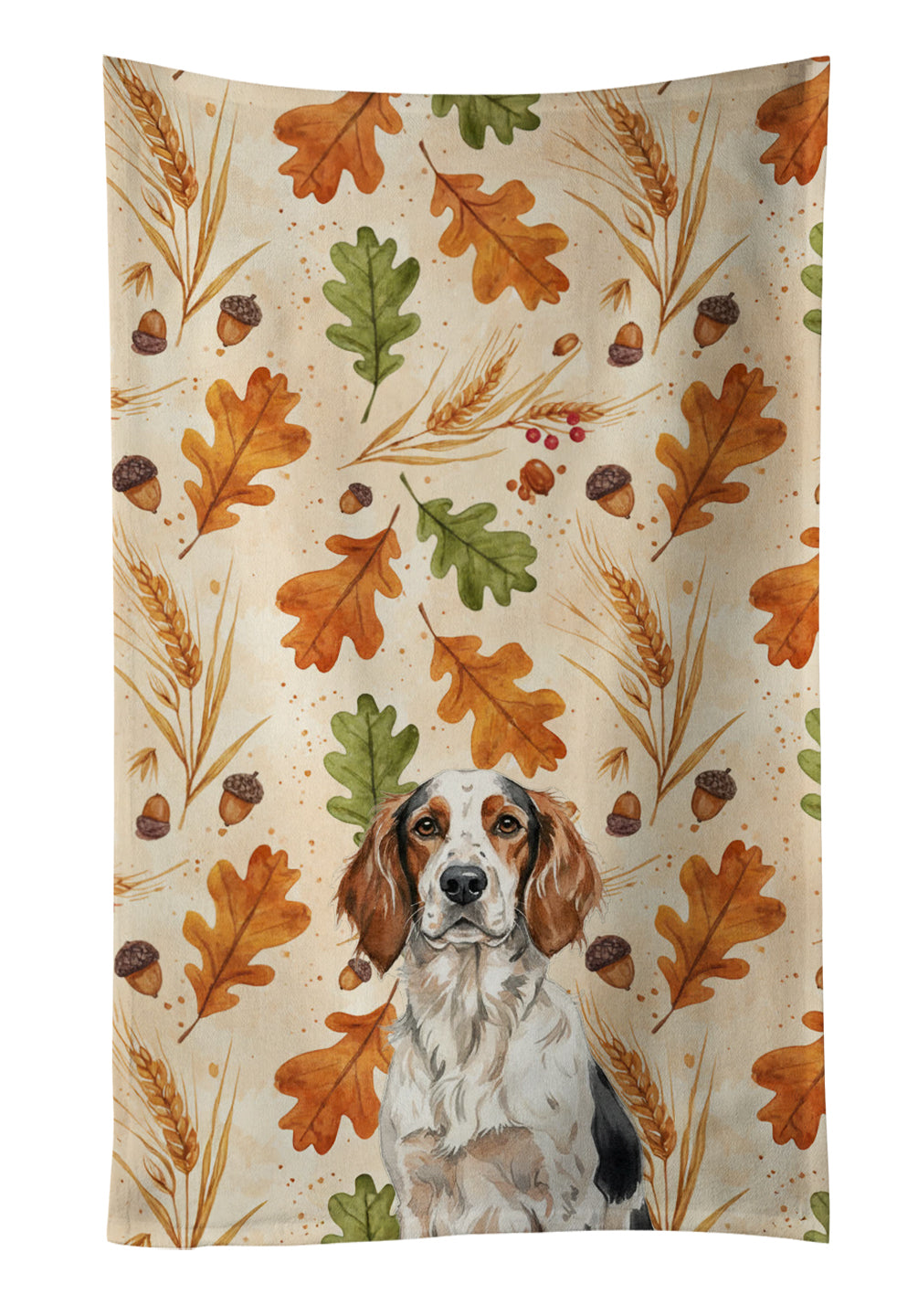 Caroline's Treasures Tricolor English Setter Heirloom Fall Kitchen Towel