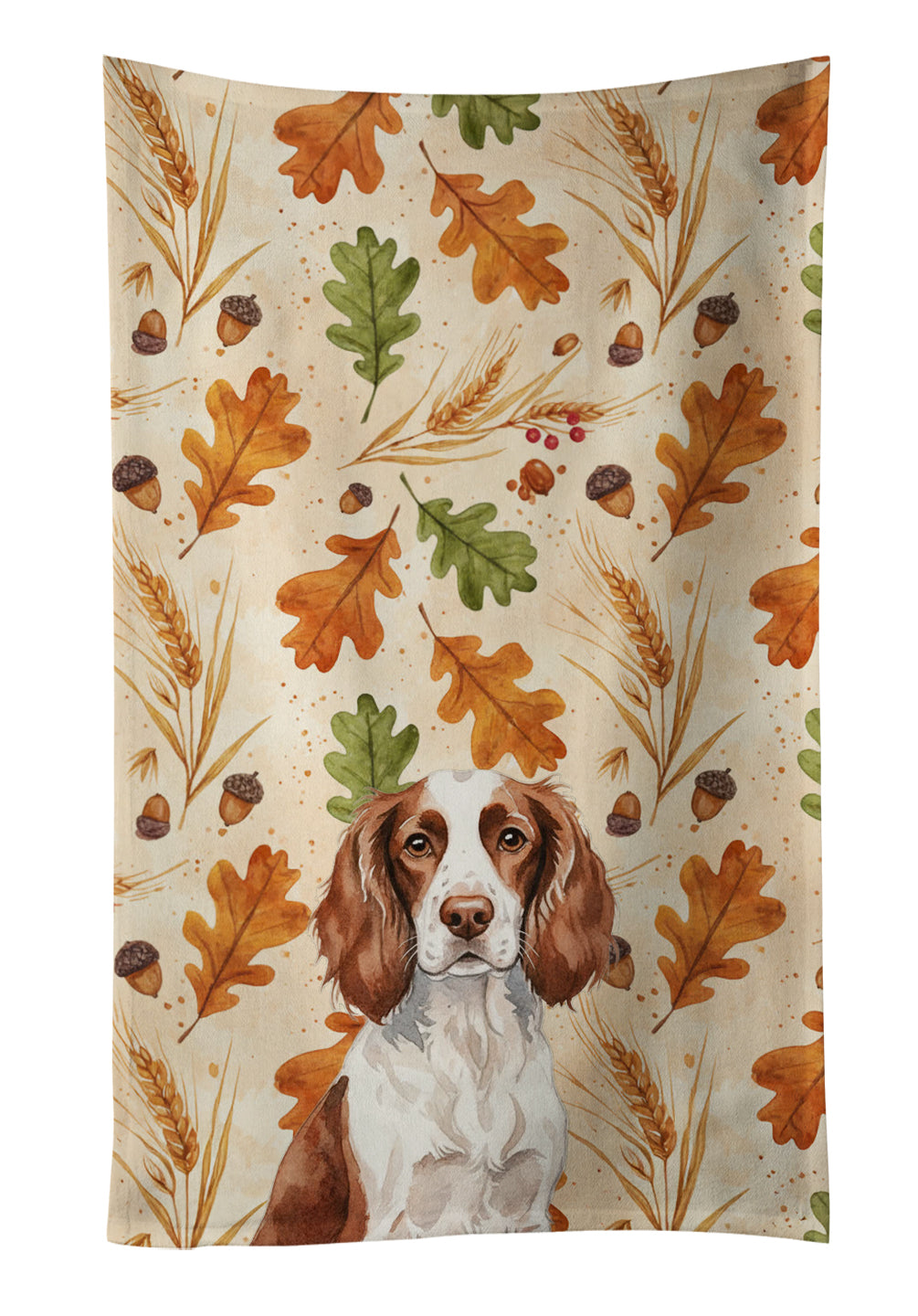 Caroline's Treasures Liver and White English Springer Spaniel Heirloom Fall Kitchen Towel