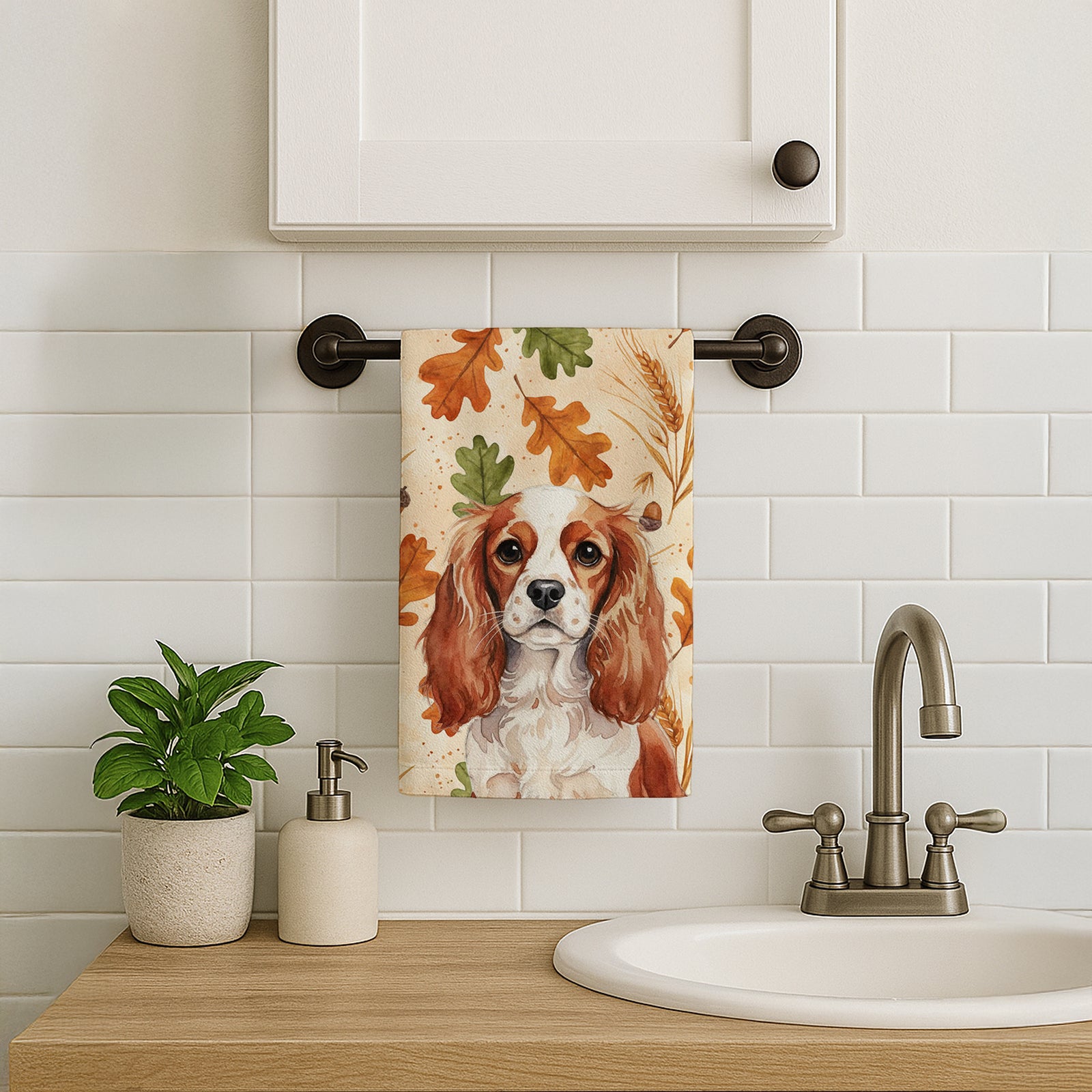 Caroline's Treasures Blenheim English Toy Spaniel Heirloom Fall Kitchen Towel