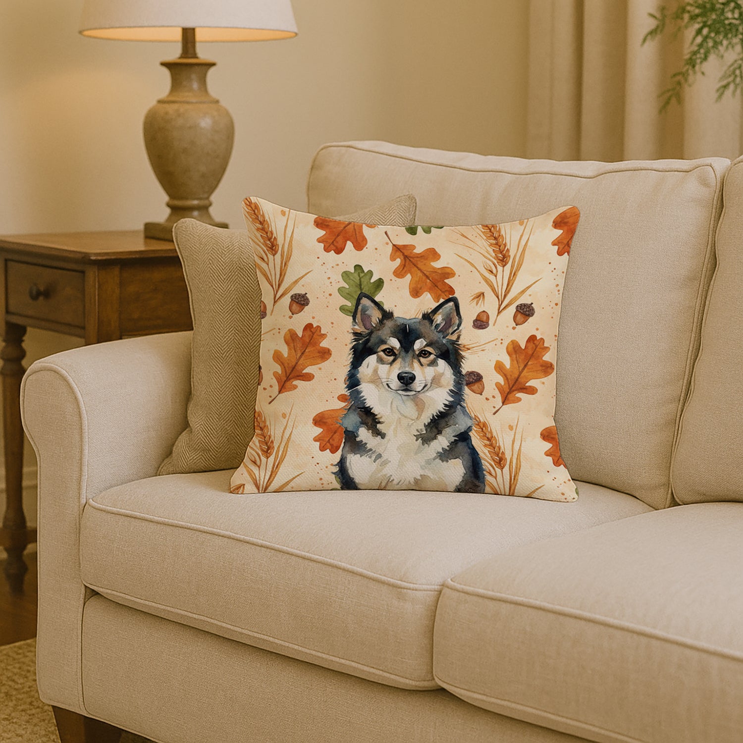 Caroline's Treasures Finnish Lapphund Heirloom Fall Throw Pillow