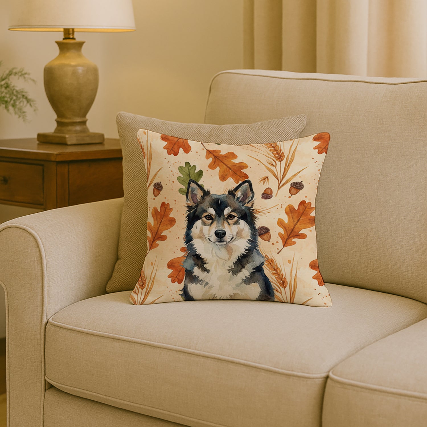 Caroline's Treasures Finnish Lapphund Heirloom Fall Throw Pillow