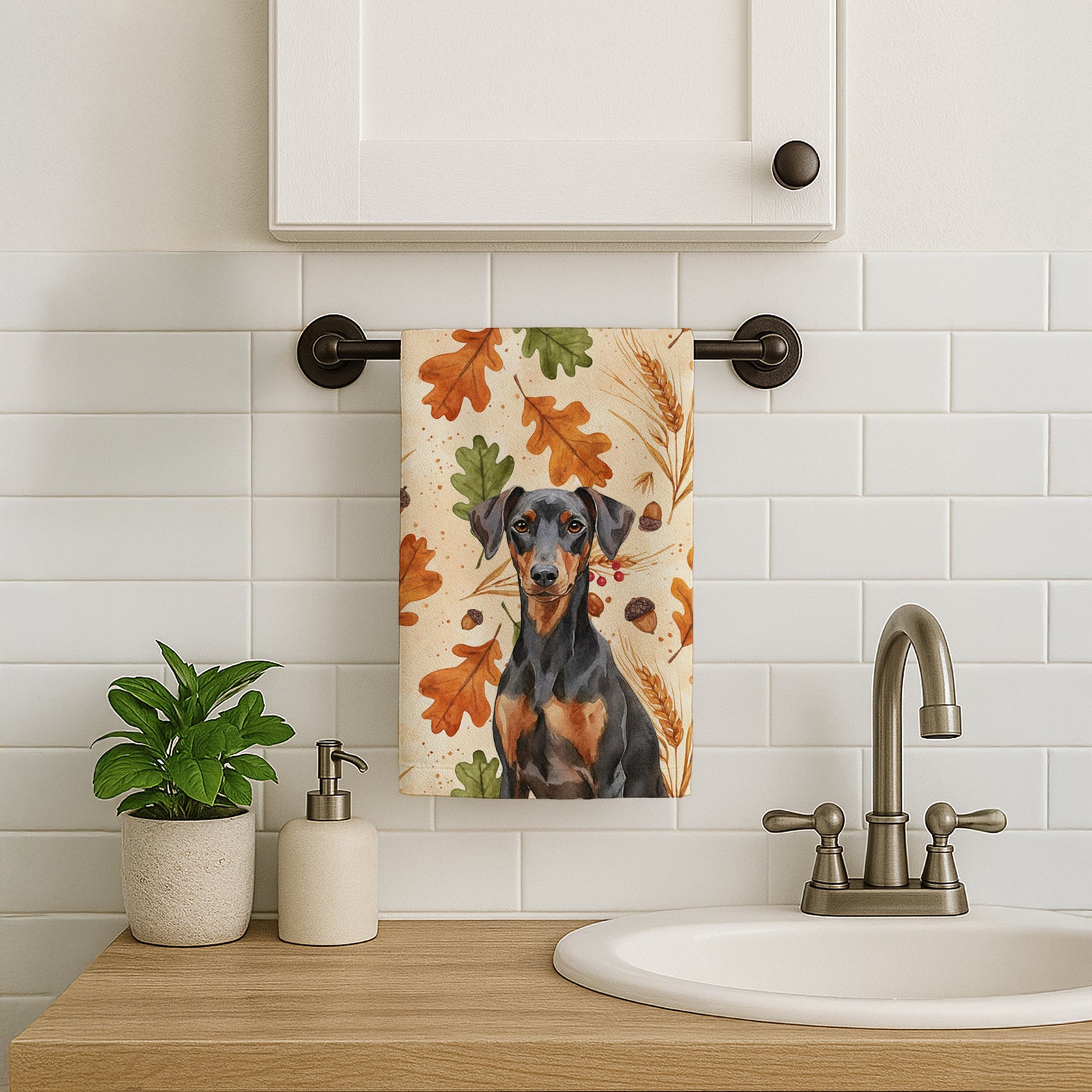 Caroline's Treasures German Pinscher Heirloom Fall Kitchen Towel