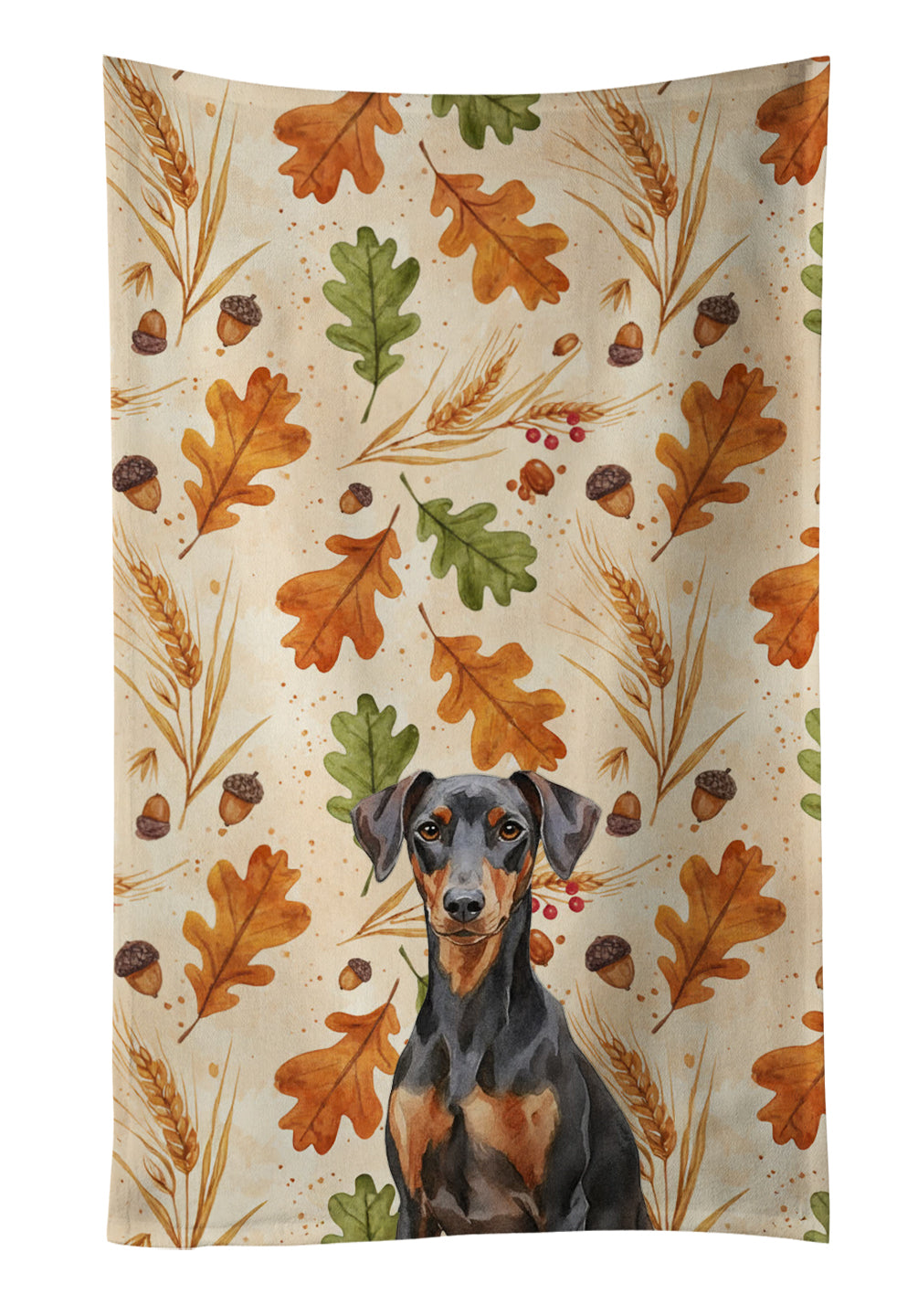 Caroline's Treasures German Pinscher Heirloom Fall Kitchen Towel