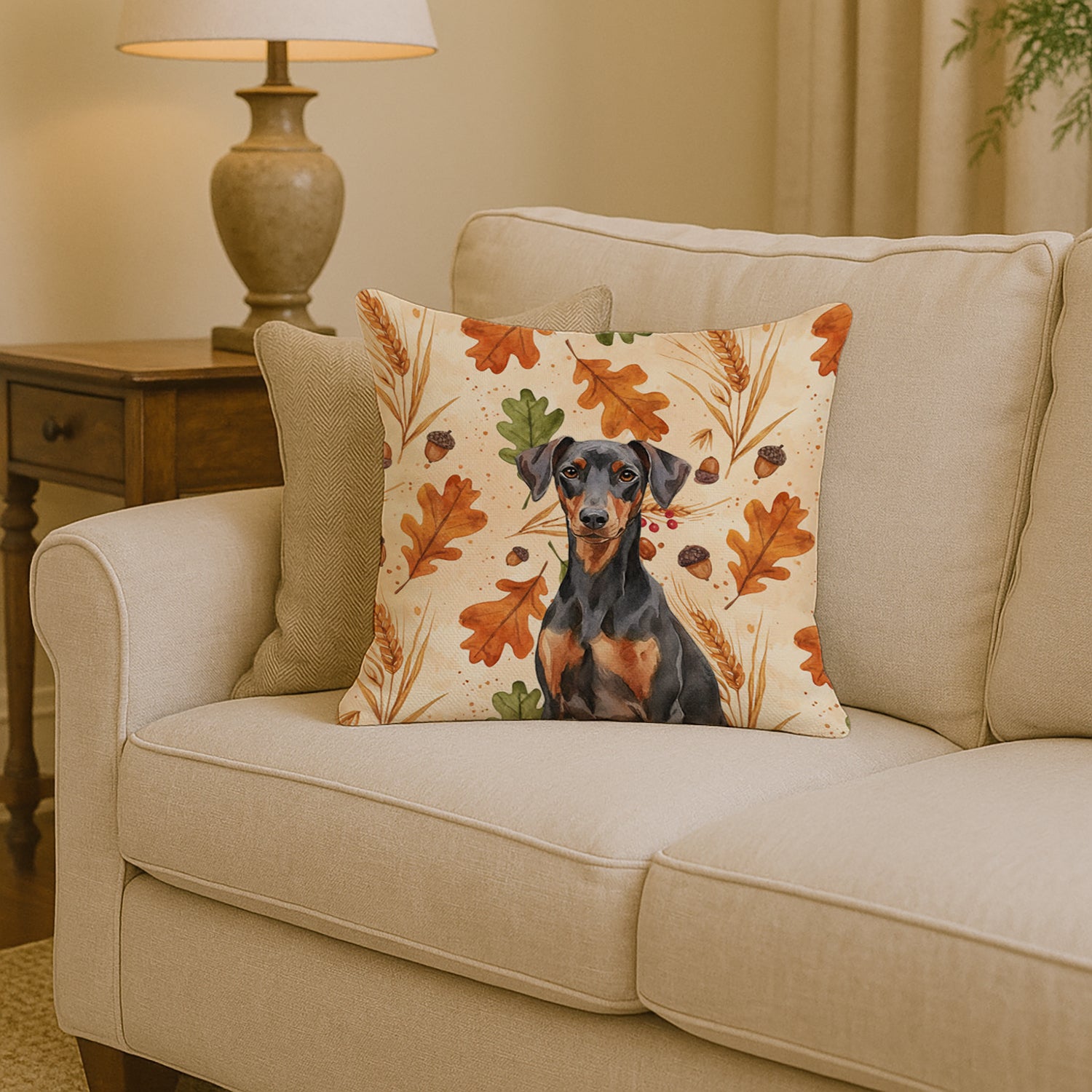 Caroline's Treasures German Pinscher Heirloom Fall Throw Pillow
