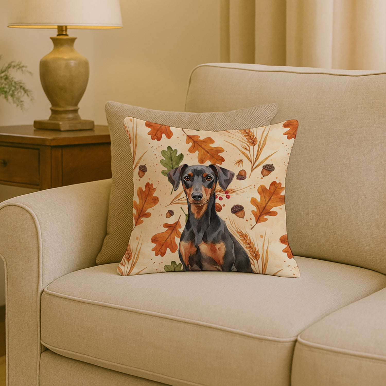 Caroline's Treasures German Pinscher Heirloom Fall Throw Pillow