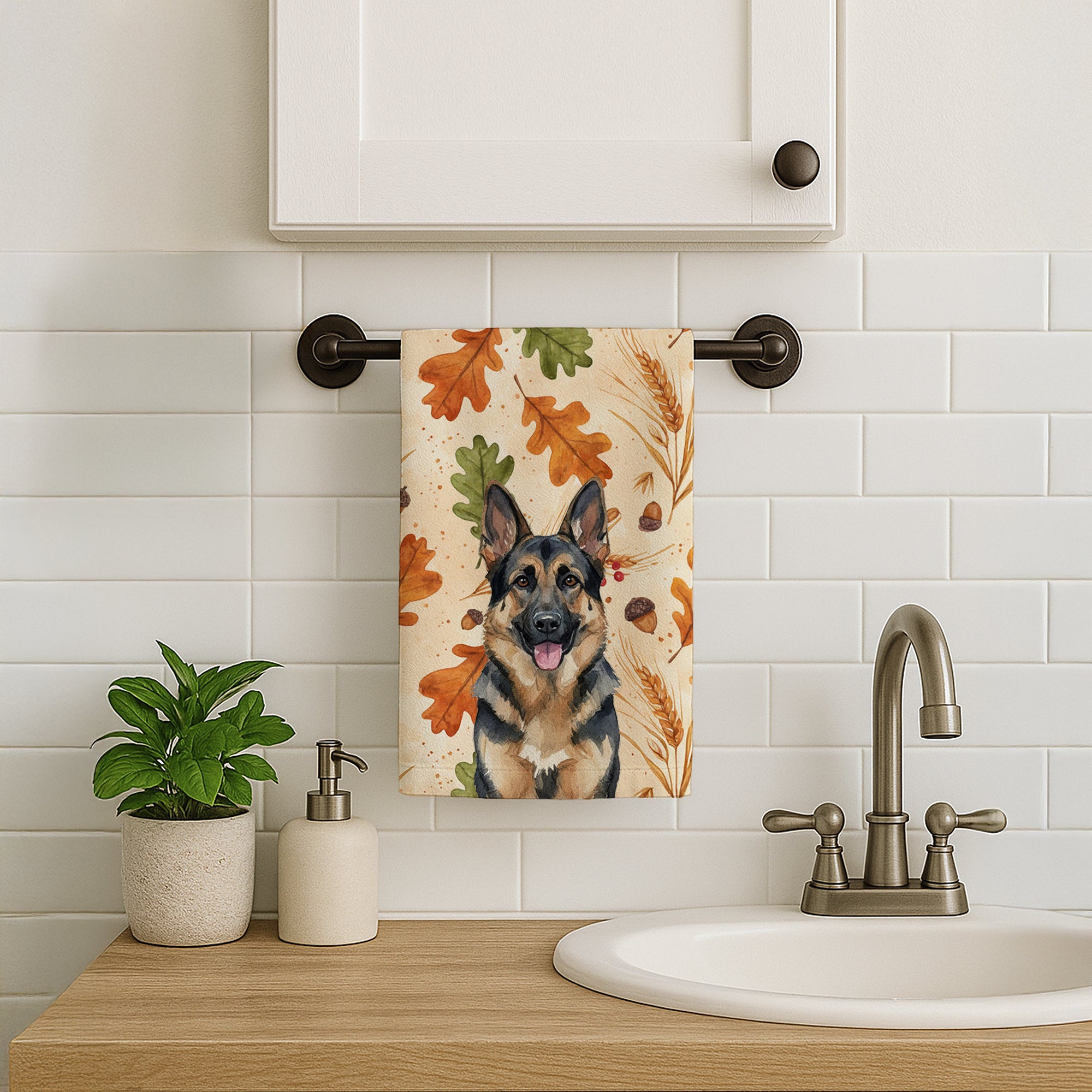 Caroline's Treasures German Shepherd Heirloom Fall Kitchen Towel