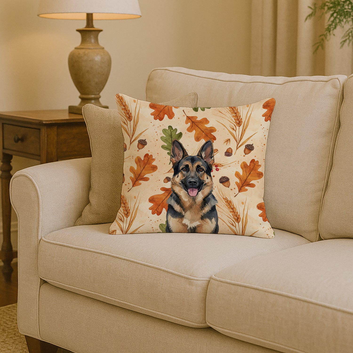 Caroline's Treasures German Shepherd Heirloom Fall Throw Pillow