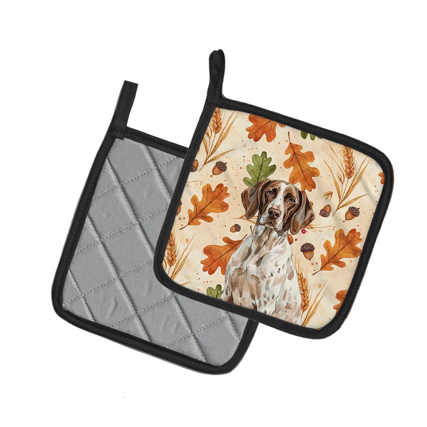 Caroline's Treasures German Shorthaired Pointer Heirloom Fall Pair of Pot Holders
