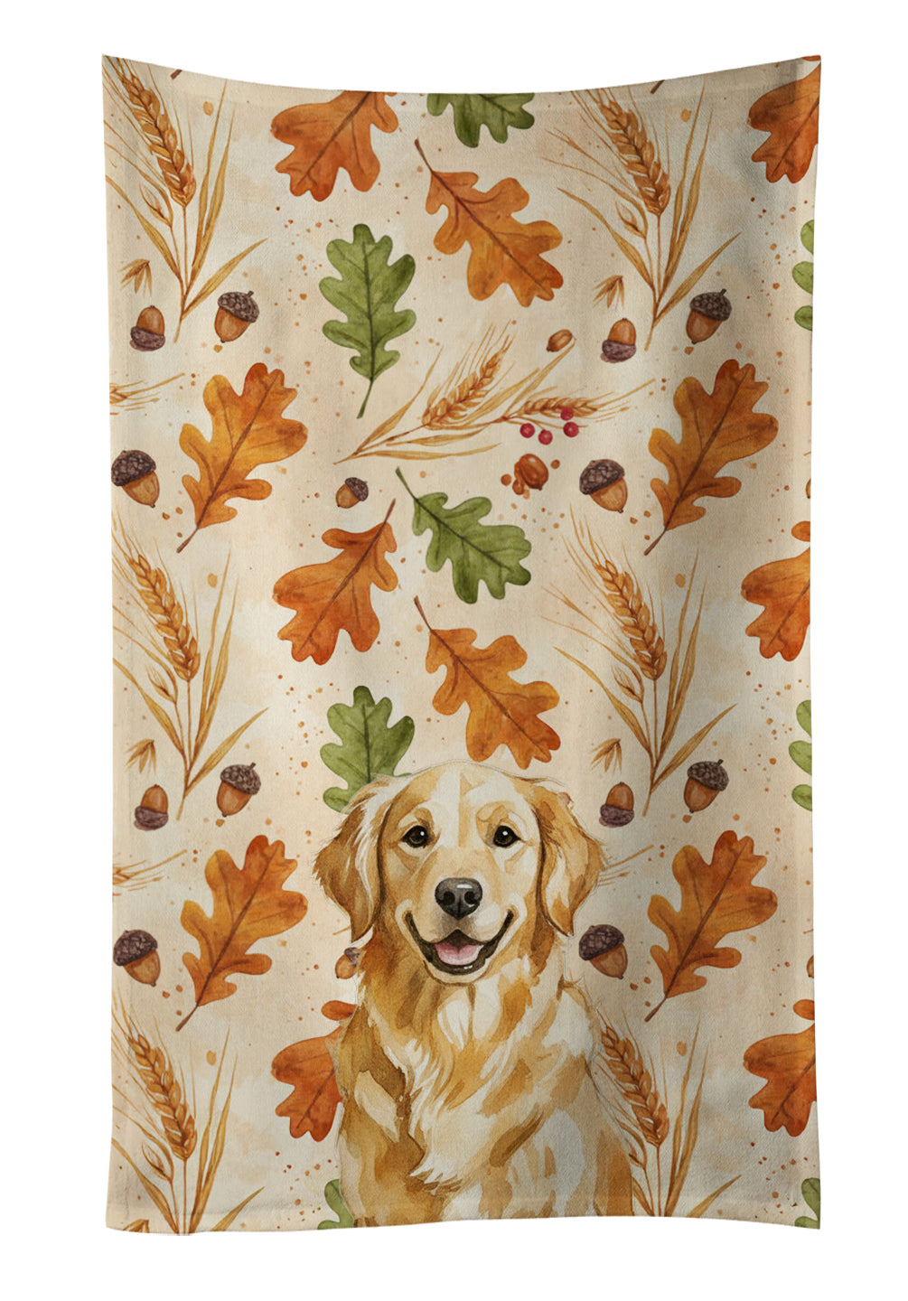Caroline's Treasures Golden Retriever Heirloom Fall Kitchen Towel