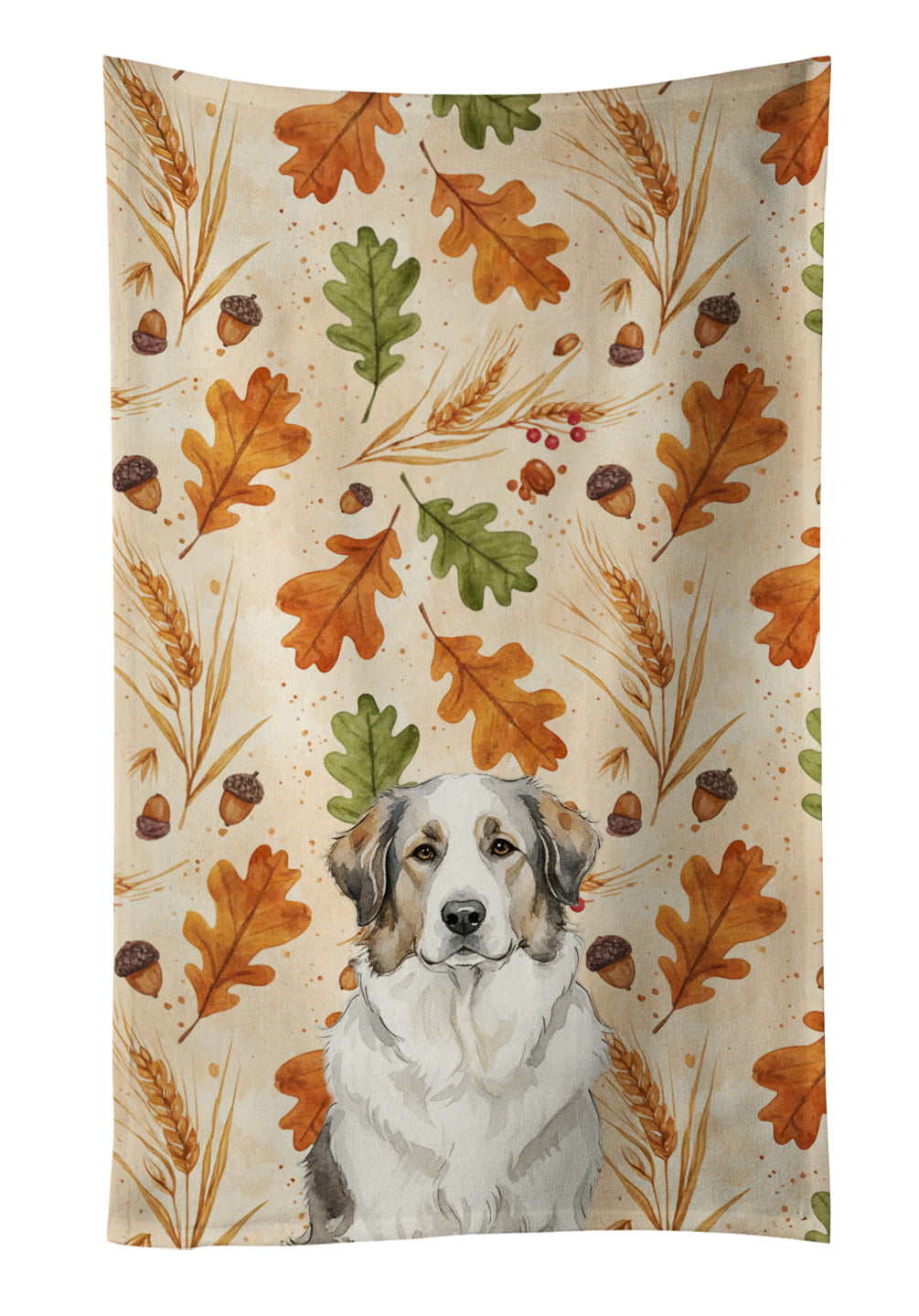 Caroline's Treasures Badger Great Pyrenees Heirloom Fall Kitchen Towel