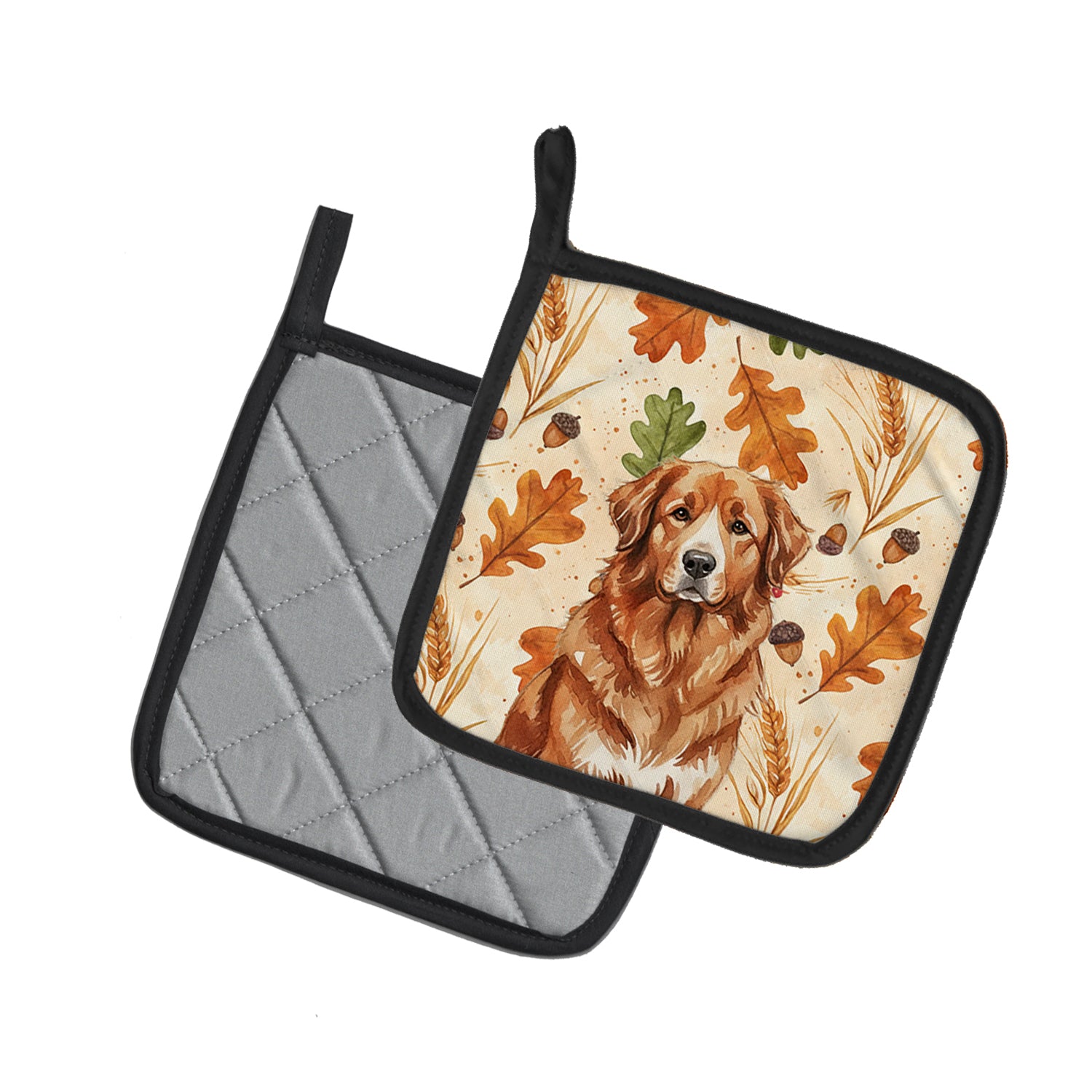 Caroline's Treasures Reddish Brown Great Pyrenees Heirloom Fall Pair of Pot Holders