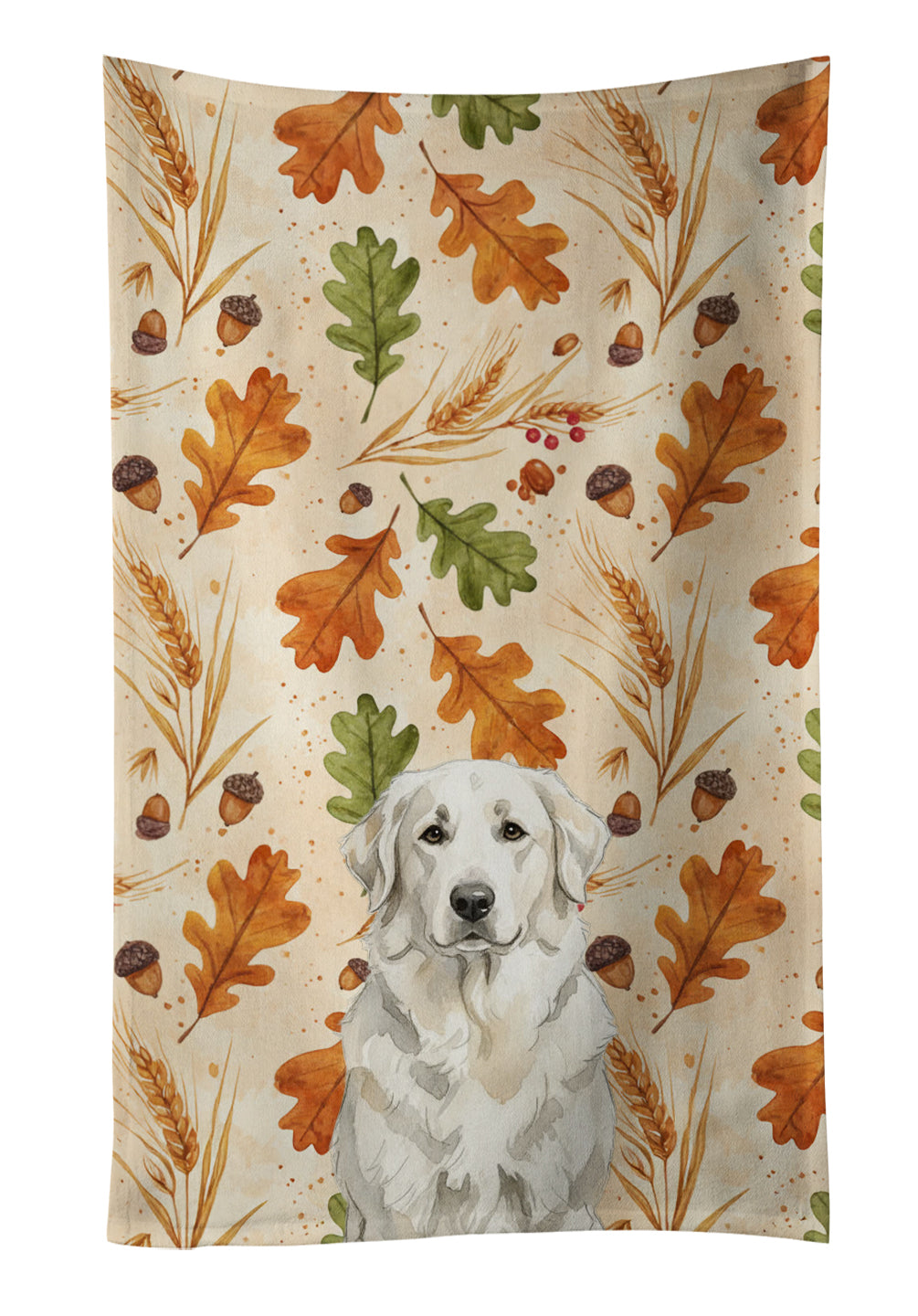 Caroline's Treasures White Great Pyrenees Heirloom Fall Kitchen Towel