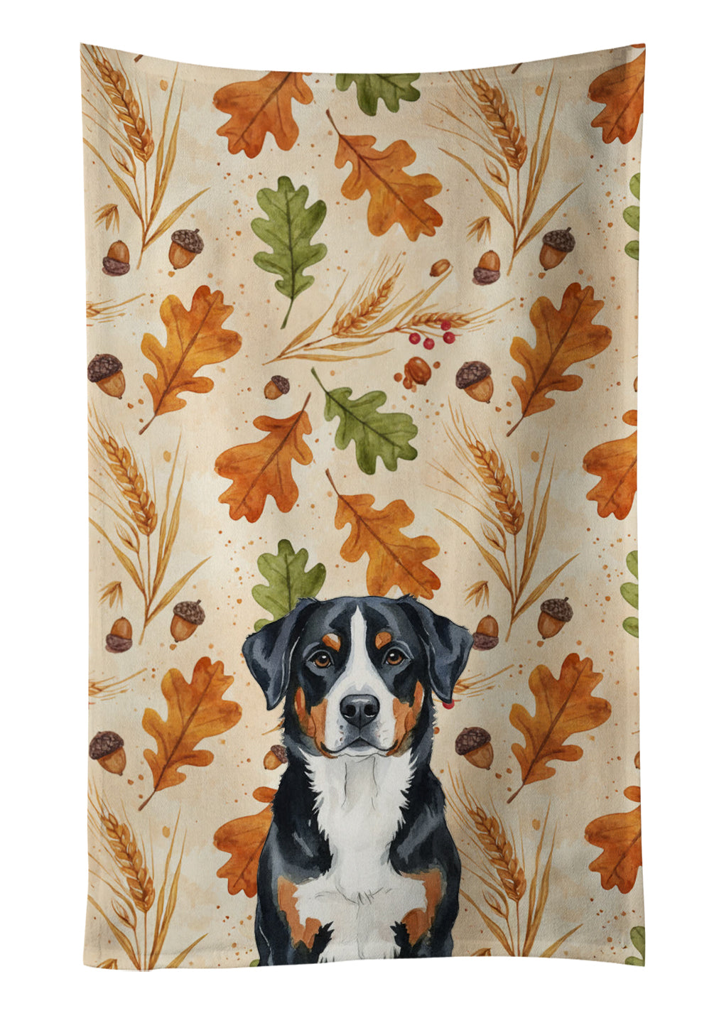 Caroline's Treasures Greater Swiss Mountain Dog Heirloom Fall Kitchen Towel