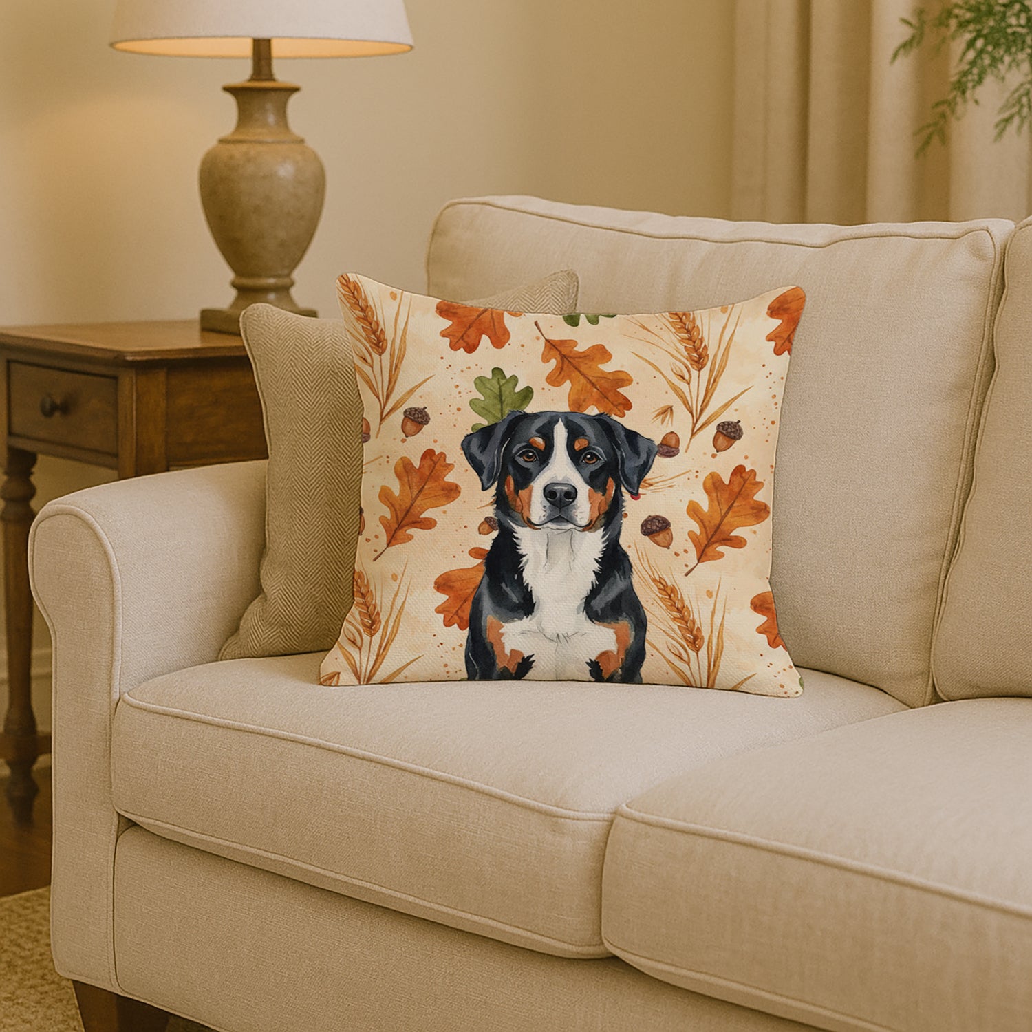 Caroline's Treasures Greater Swiss Mountain Dog Heirloom Fall Throw Pillow