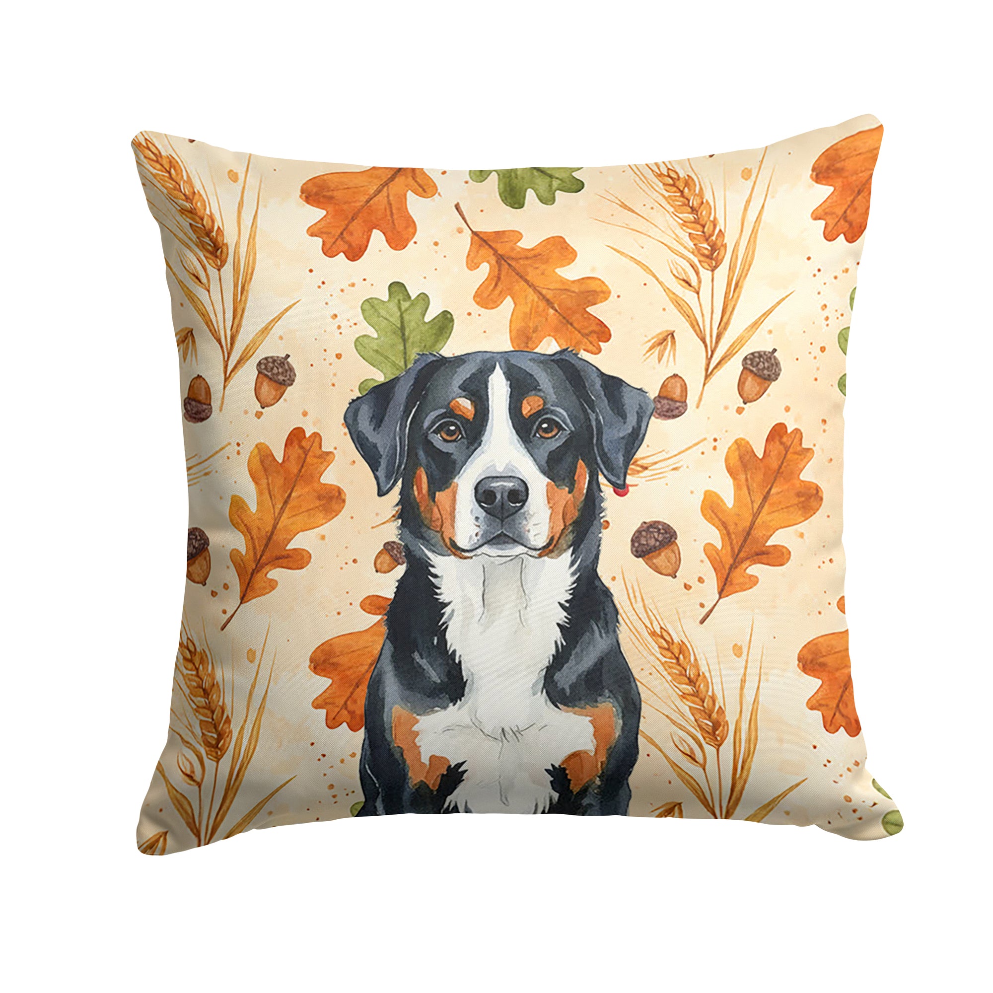 Caroline's Treasures Greater Swiss Mountain Dog Heirloom Fall Throw Pillow