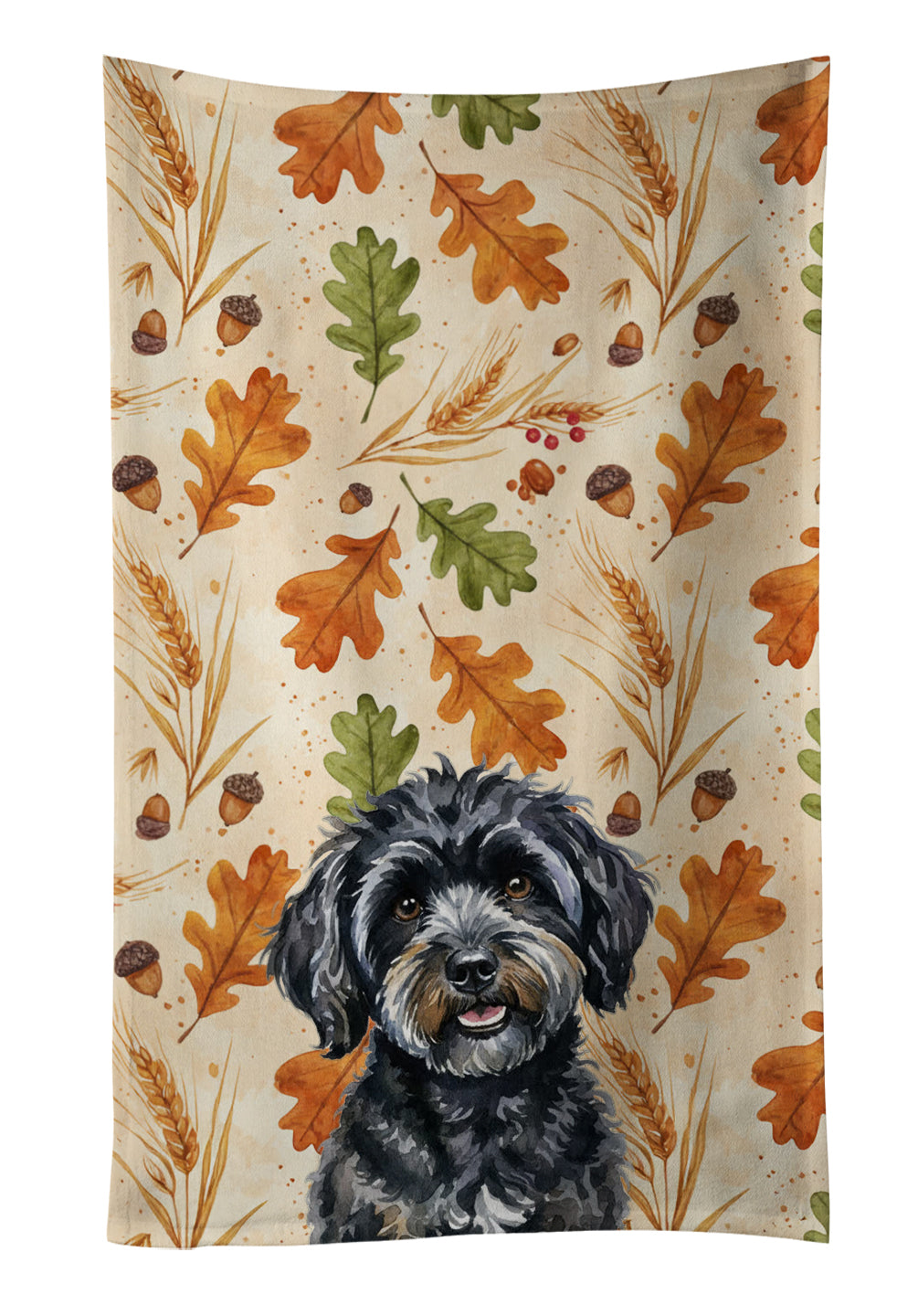 Caroline's Treasures Black Havanese Heirloom Fall Kitchen Towel