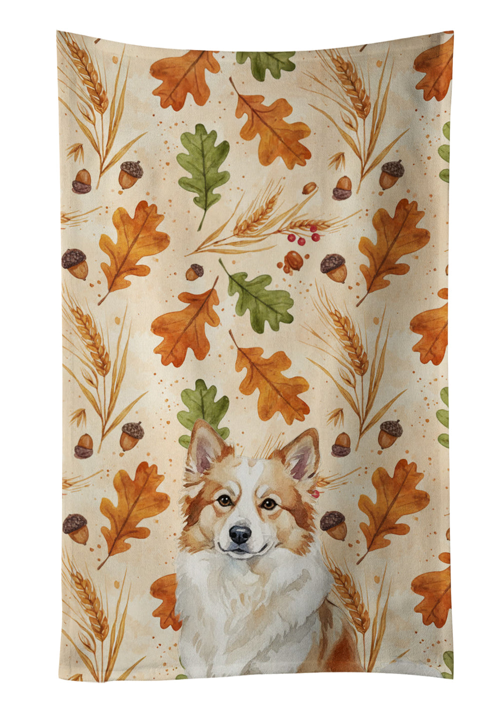 Caroline's Treasures Tan Icelandic Sheepdog Heirloom Fall Kitchen Towel