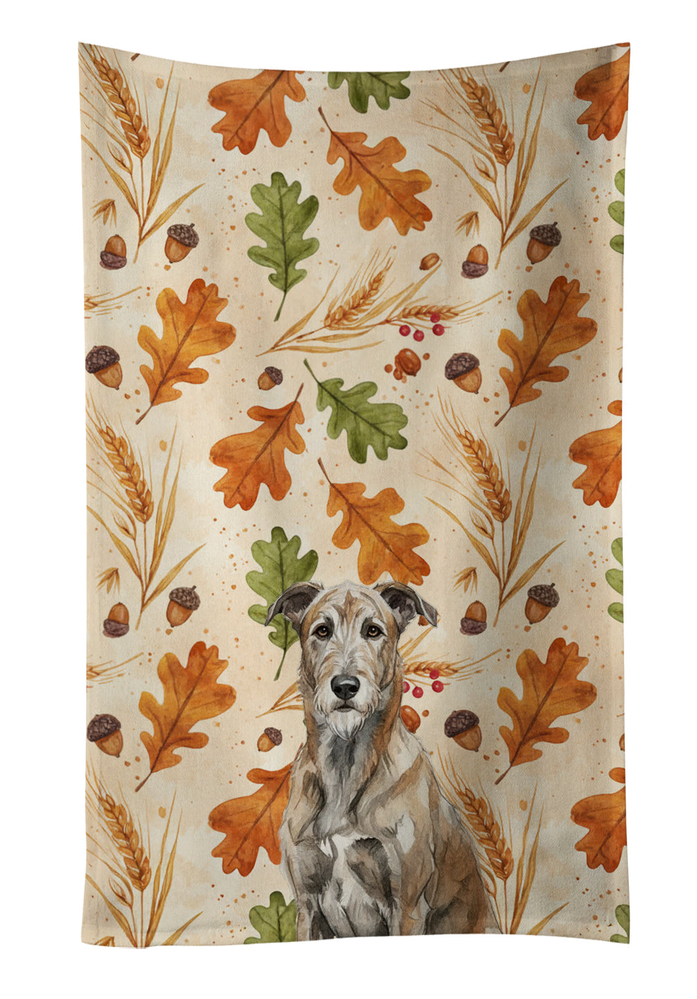 Caroline's Treasures Brindle Irish Wolfhound Heirloom Fall Kitchen Towel