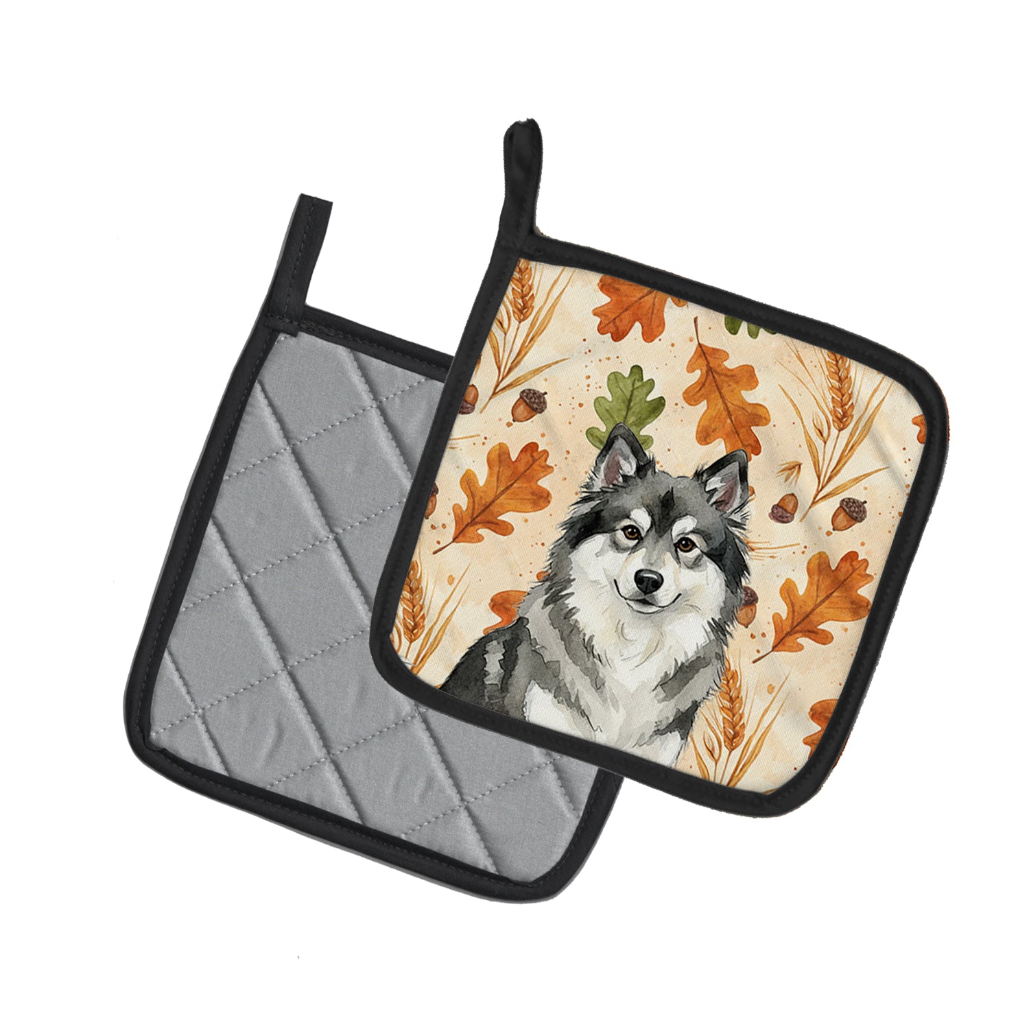 Caroline's Treasures Keeshond Heirloom Fall Pair of Pot Holders