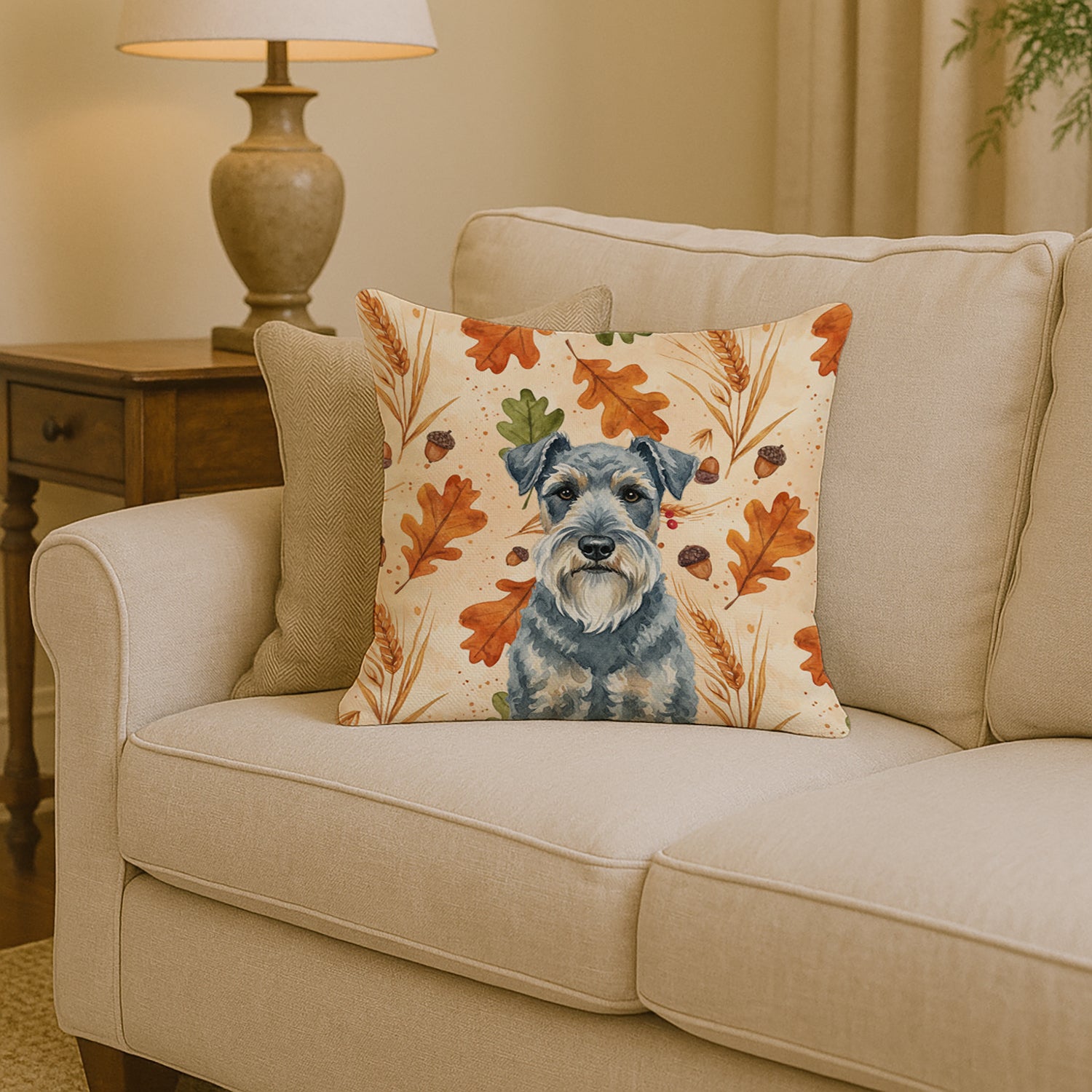 Caroline's Treasures Kerry Blue Terrier Heirloom Fall Throw Pillow