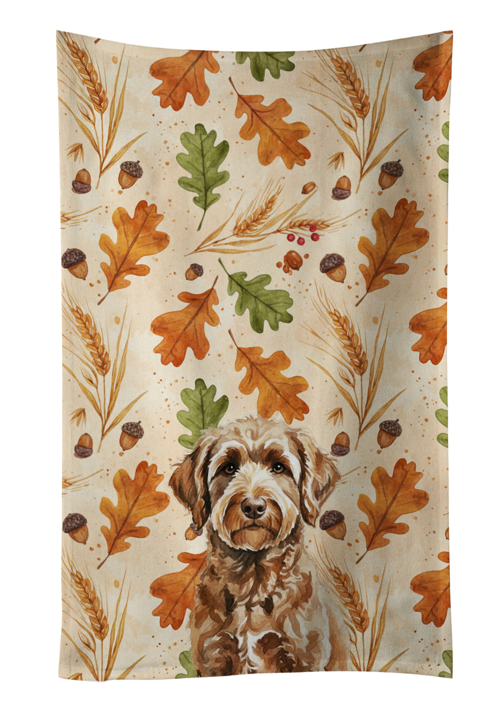 Caroline's Treasures Chocolate Labradoodle Heirloom Fall Kitchen Towel