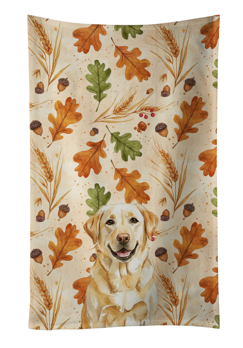 Caroline's Treasures Yellow Labrador Retriever Heirloom Fall Kitchen Towel