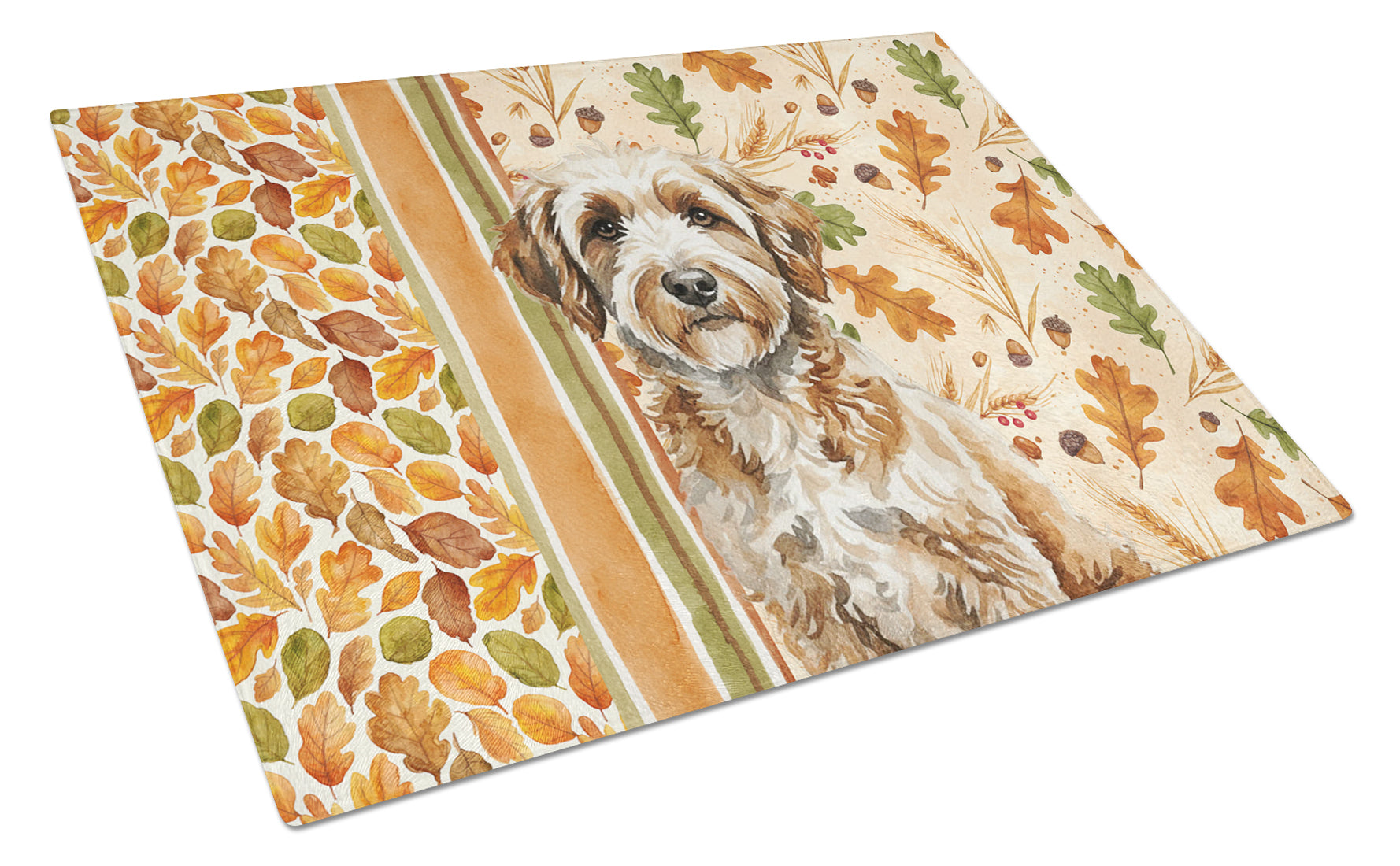 Caroline's Treasures Lagotto Romagnolo Heirloom Fall Glass Cutting Board