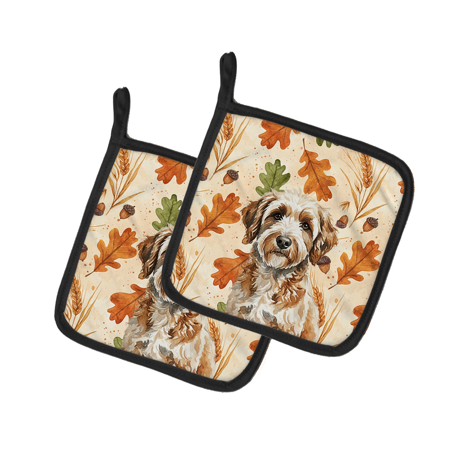 Caroline's Treasures Lagotto Romagnolo Heirloom Fall Pair of Pot Holders
