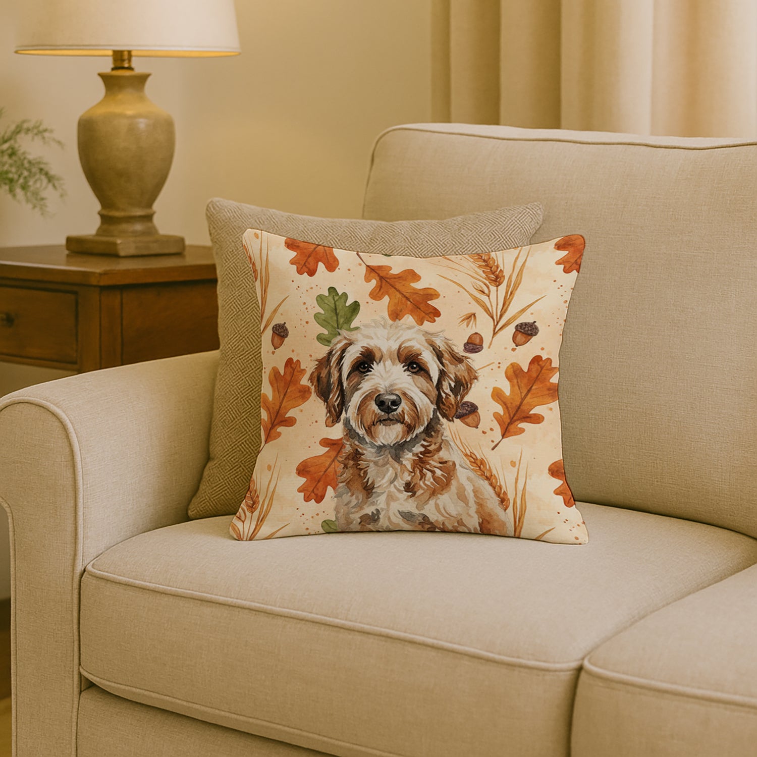 Caroline's Treasures Lagotto Romagnolo Heirloom Fall Throw Pillow