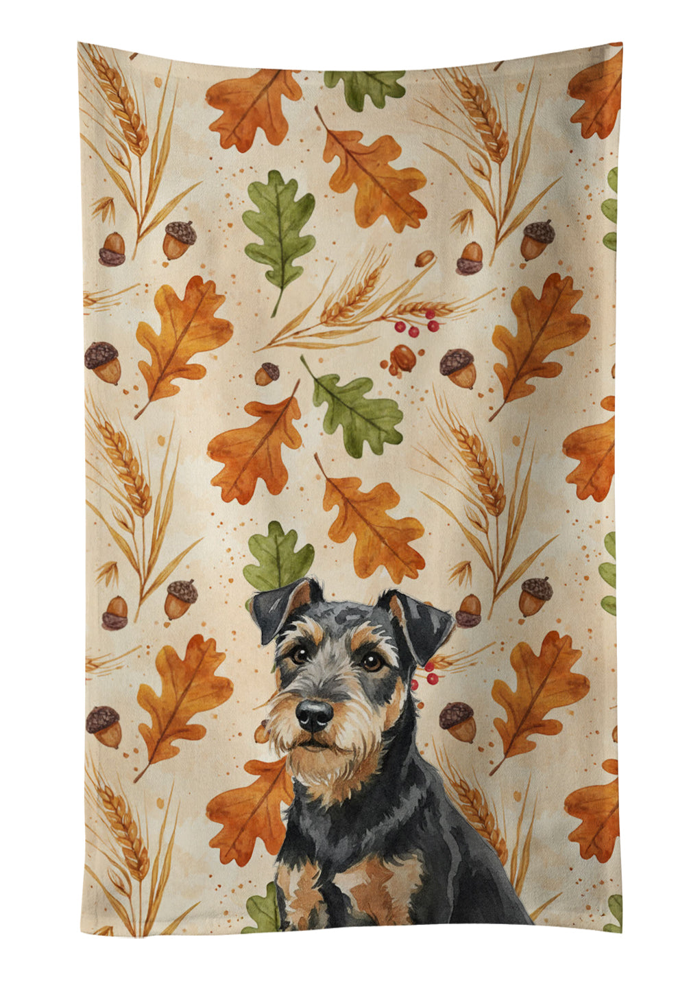 Caroline's Treasures Black and Tan Lakeland Terrier Heirloom Fall Kitchen Towel