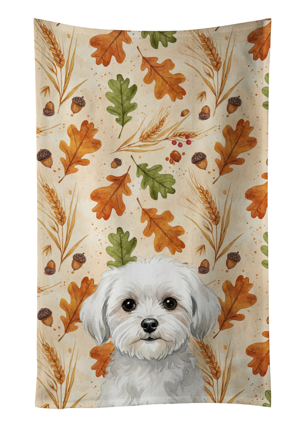 Caroline's Treasures Maltese Heirloom Fall Kitchen Towel
