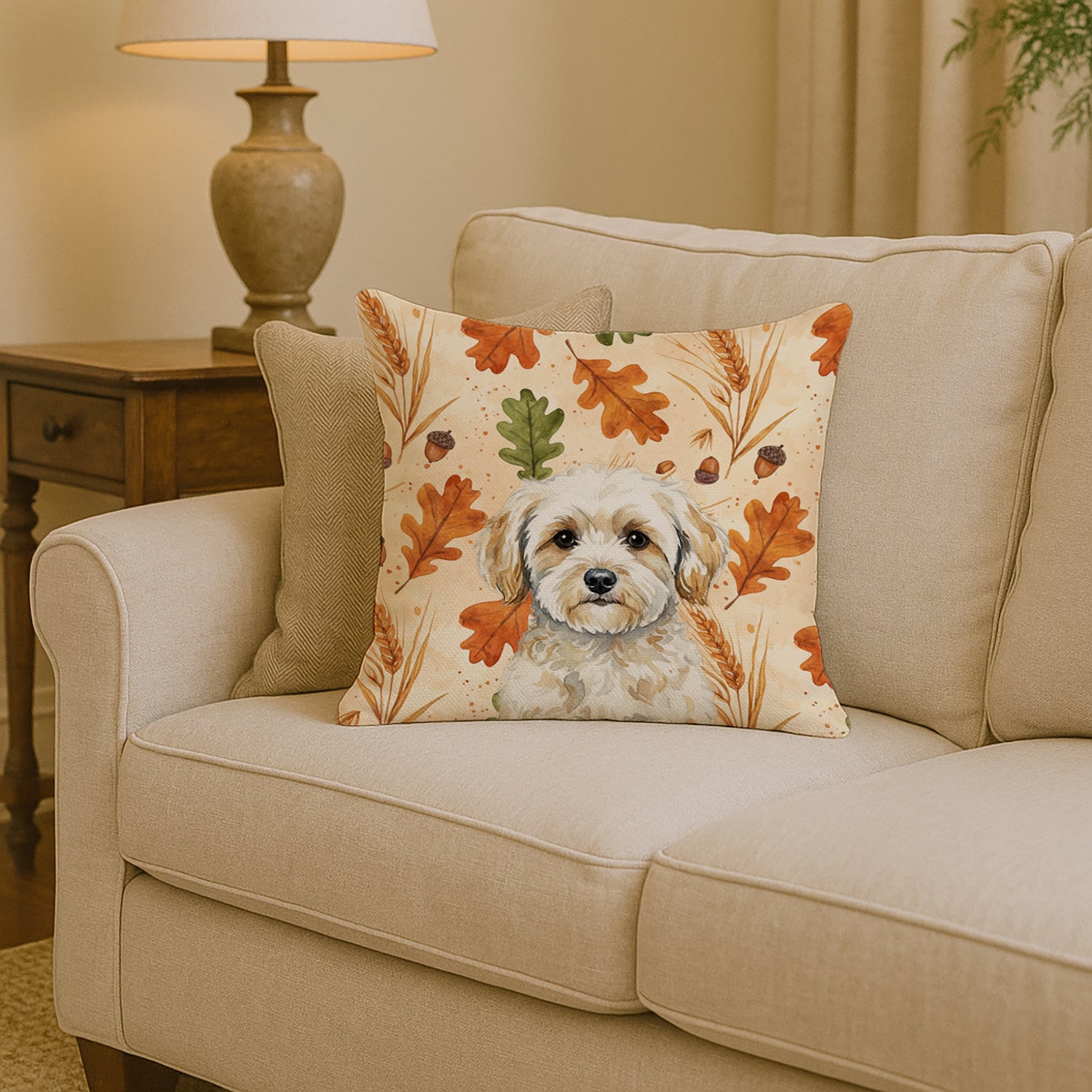 Caroline's Treasures Maltipoo Heirloom Fall Throw Pillow