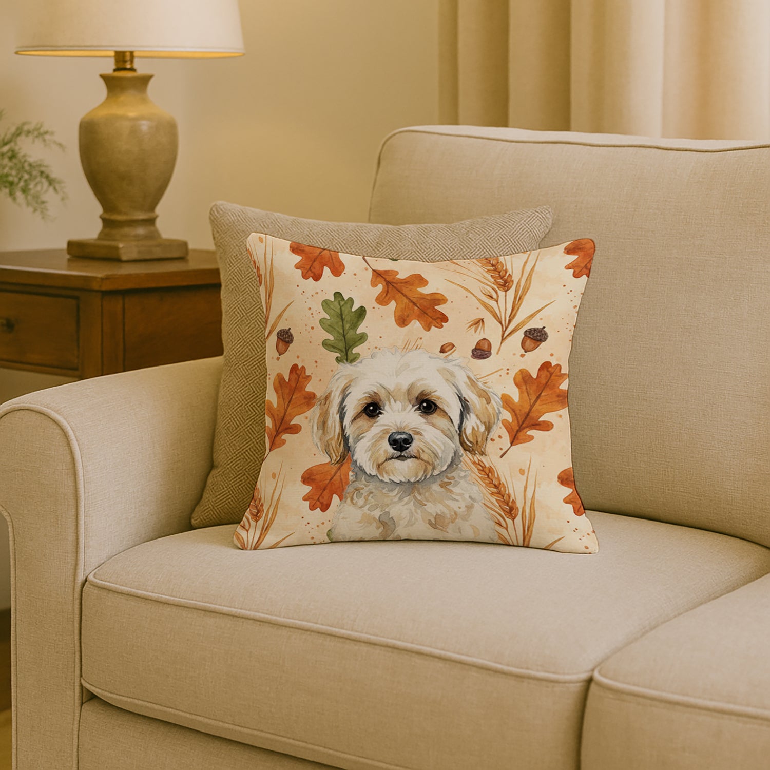 Caroline's Treasures Maltipoo Heirloom Fall Throw Pillow