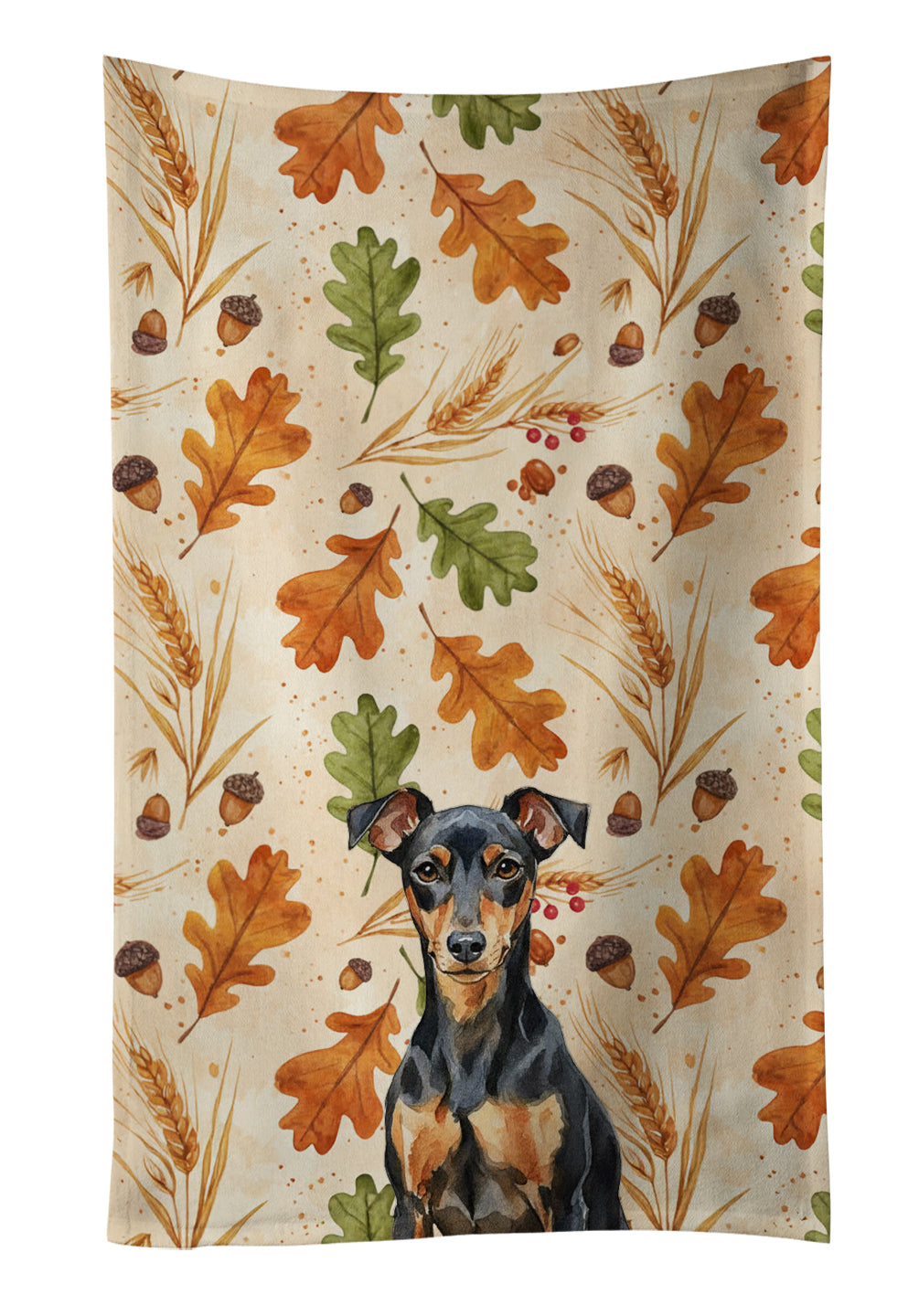 Caroline's Treasures Manchester Terrier Heirloom Fall Kitchen Towel