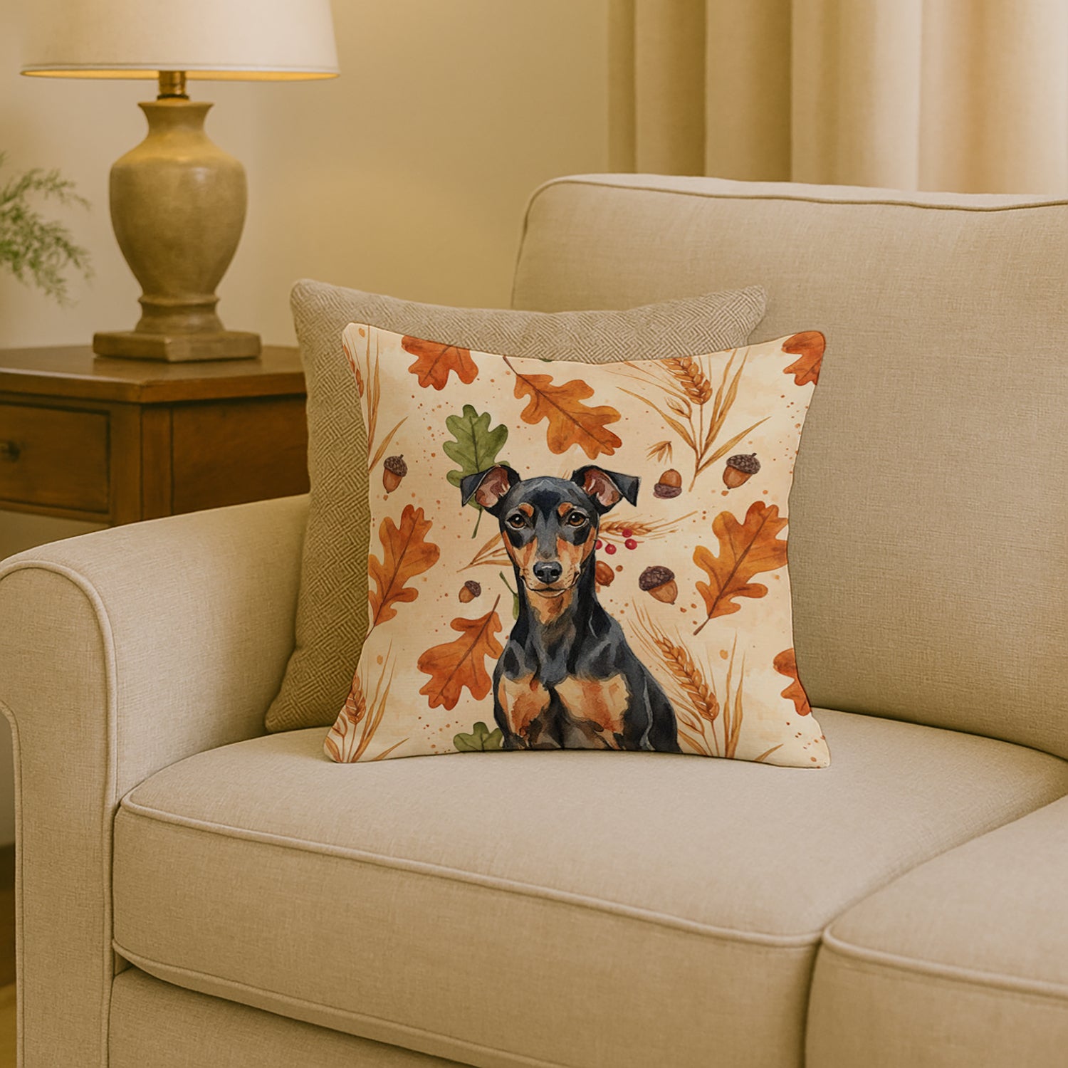 Caroline's Treasures Manchester Terrier Heirloom Fall Throw Pillow