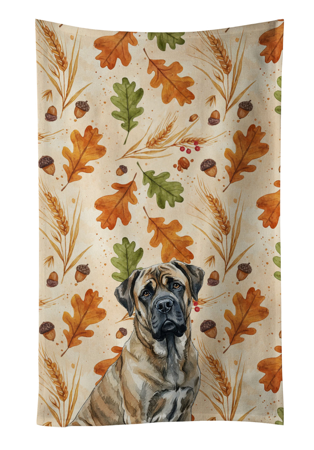 Caroline's Treasures Brindle Mastiff Heirloom Fall Kitchen Towel