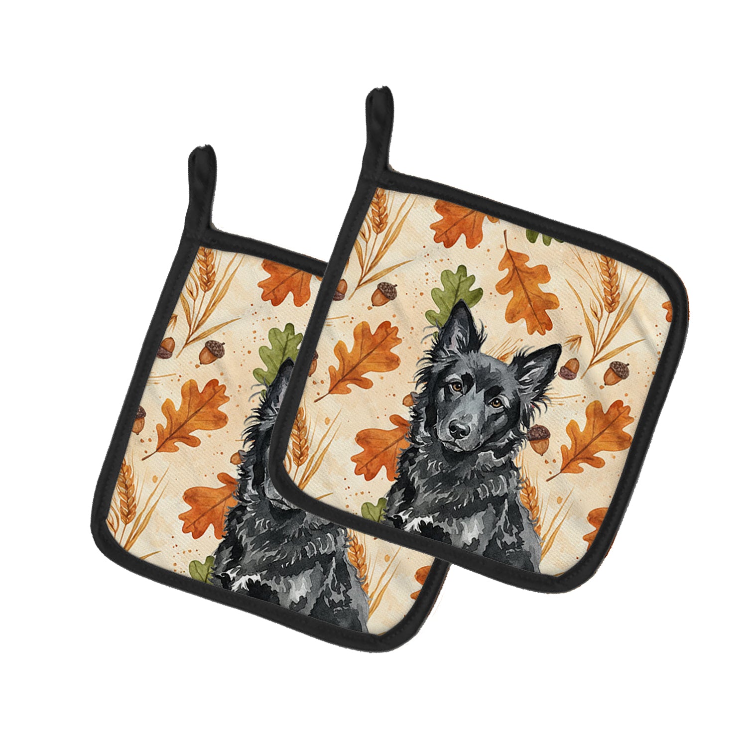 Caroline's Treasures Mudi Heirloom Fall Pair of Pot Holders