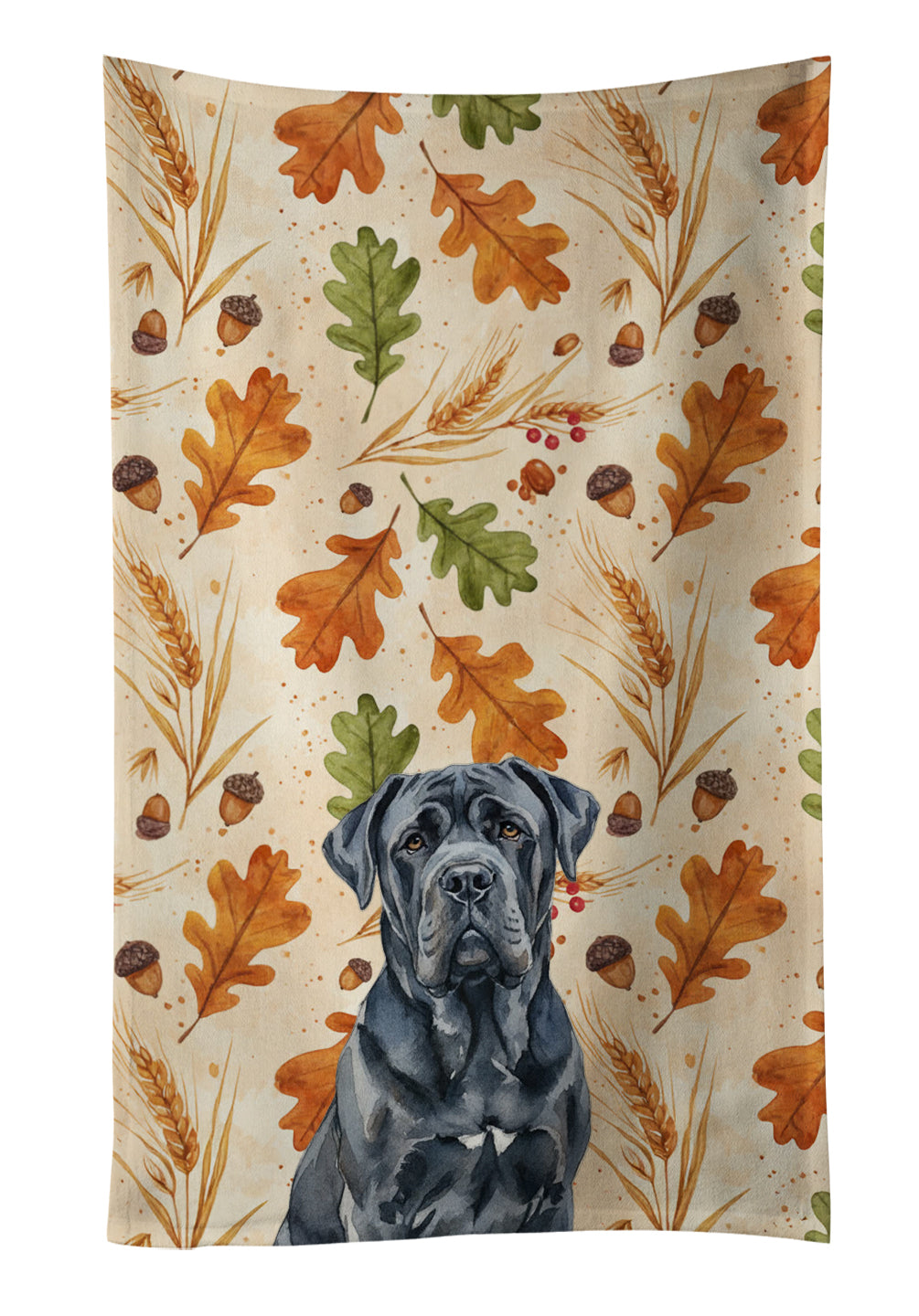 Caroline's Treasures Black Neapolitan Mastiff Heirloom Fall Kitchen Towel