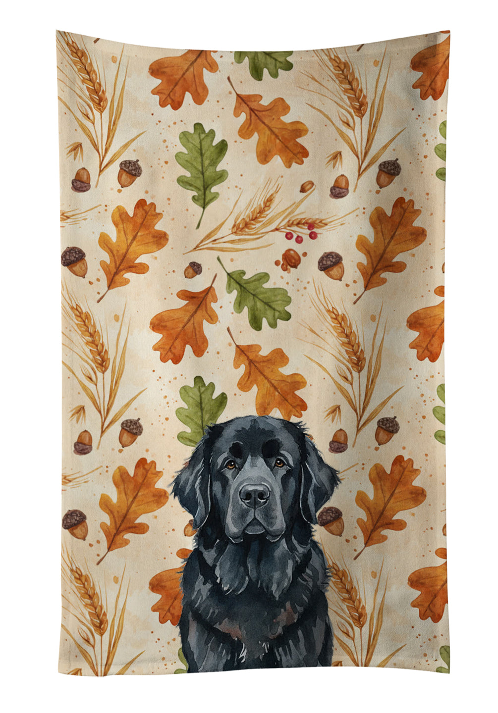 Caroline's Treasures Black Newfoundland Heirloom Fall Kitchen Towel