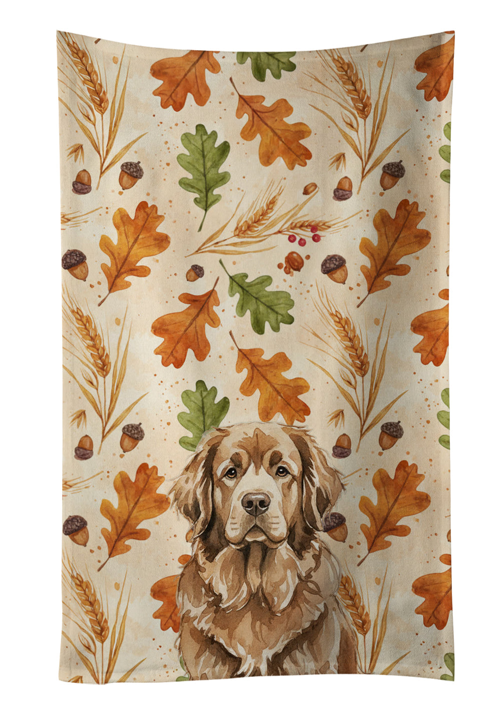 Caroline's Treasures Brown Newfoundland Heirloom Fall Kitchen Towel