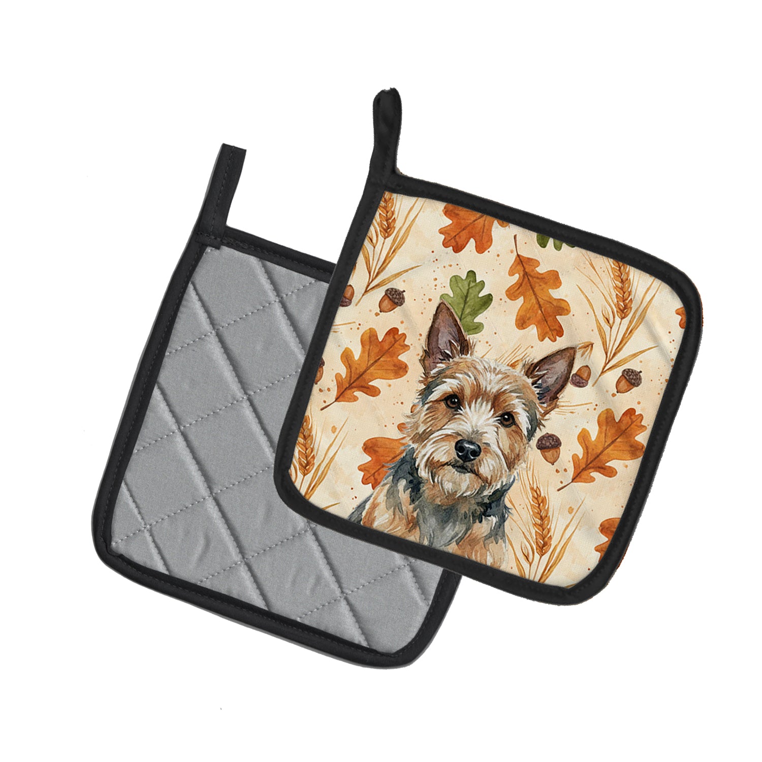 Caroline's Treasures Norwich Terrier Heirloom Fall Pair of Pot Holders
