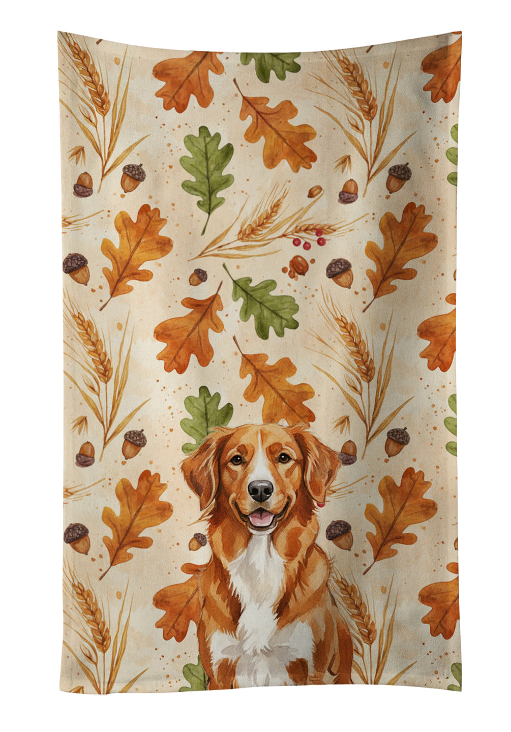Caroline's Treasures Orange Nova Scotia Duck Tolling Retriever Heirloom Fall Kitchen Towel