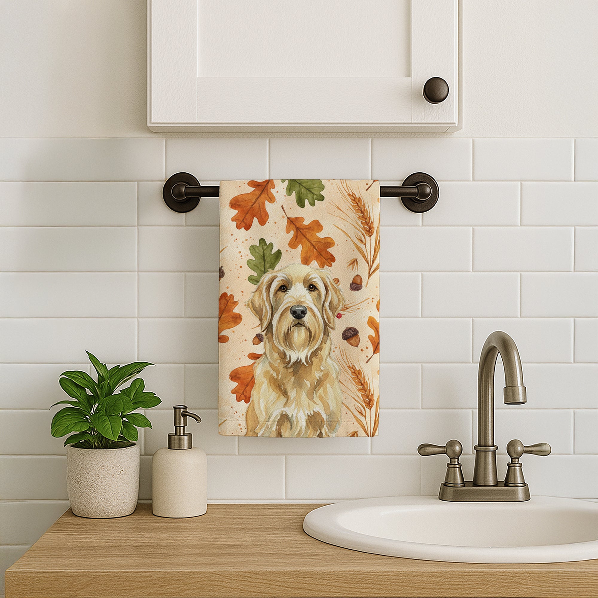 Caroline's Treasures Wheaten and Tan Otterhound Heirloom Fall Kitchen Towel