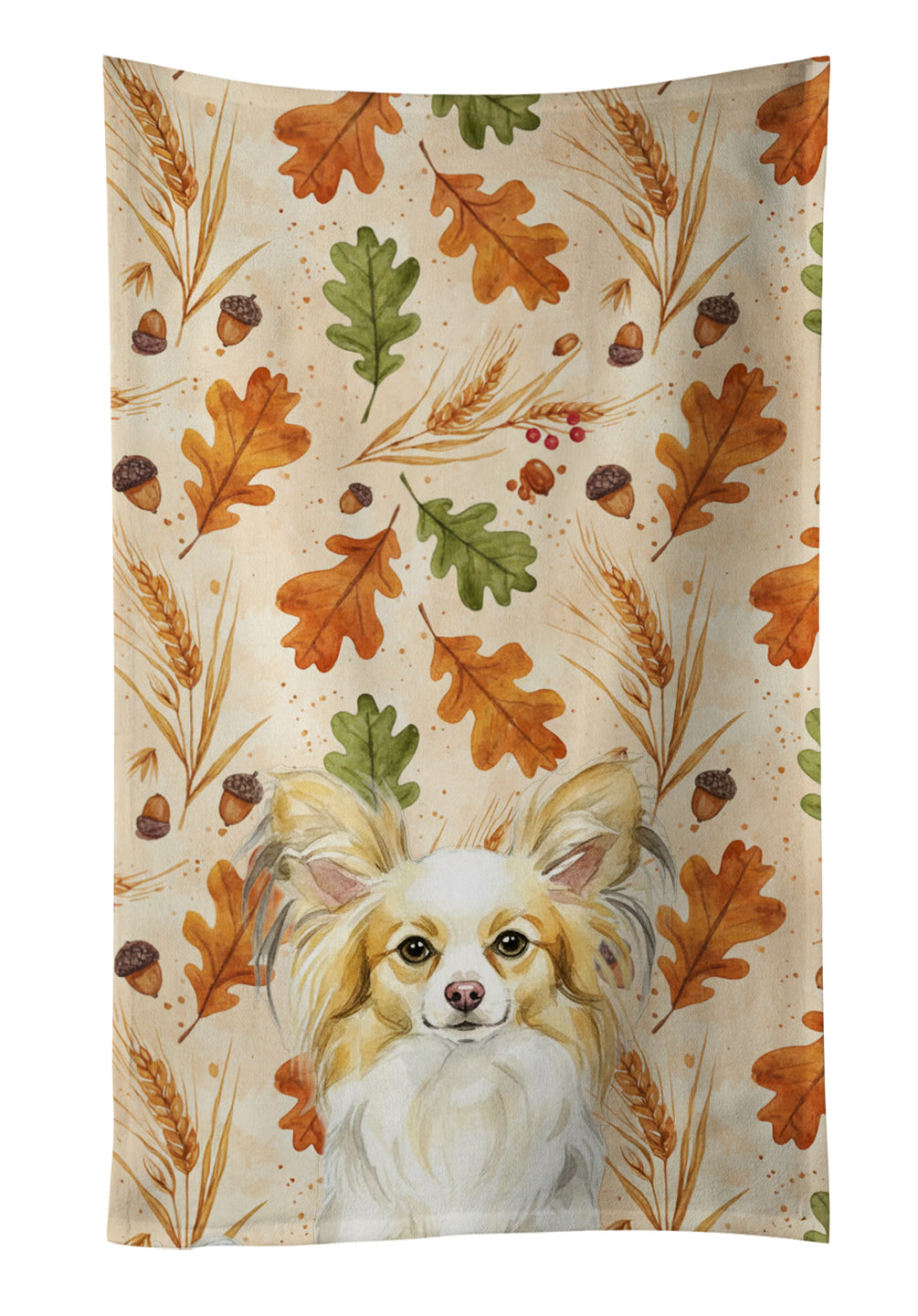 Caroline's Treasures Lemon and White Papillon Heirloom Fall Kitchen Towel