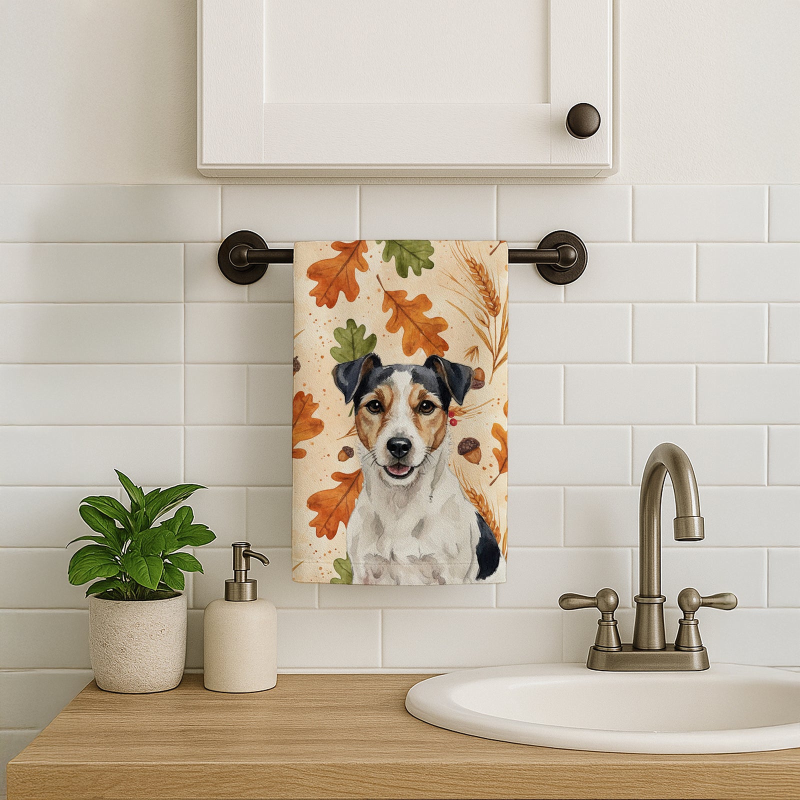 Caroline's Treasures Parson Russell Terrier Heirloom Fall Kitchen Towel